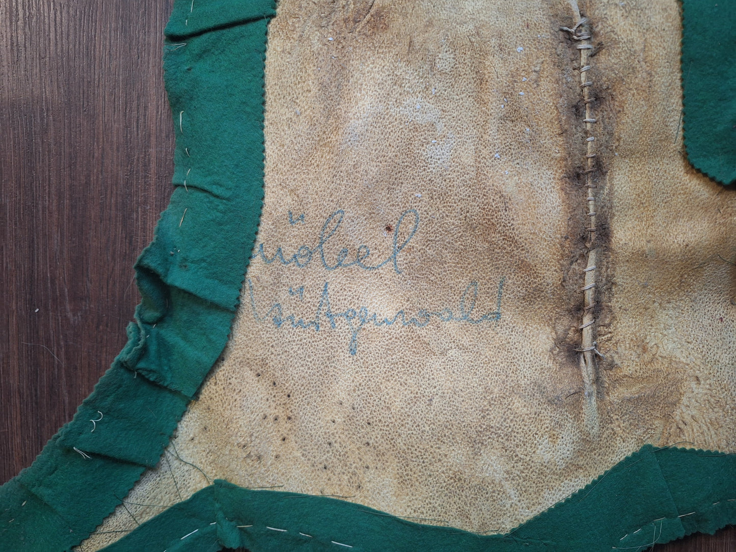 Vintage badger hide preparation