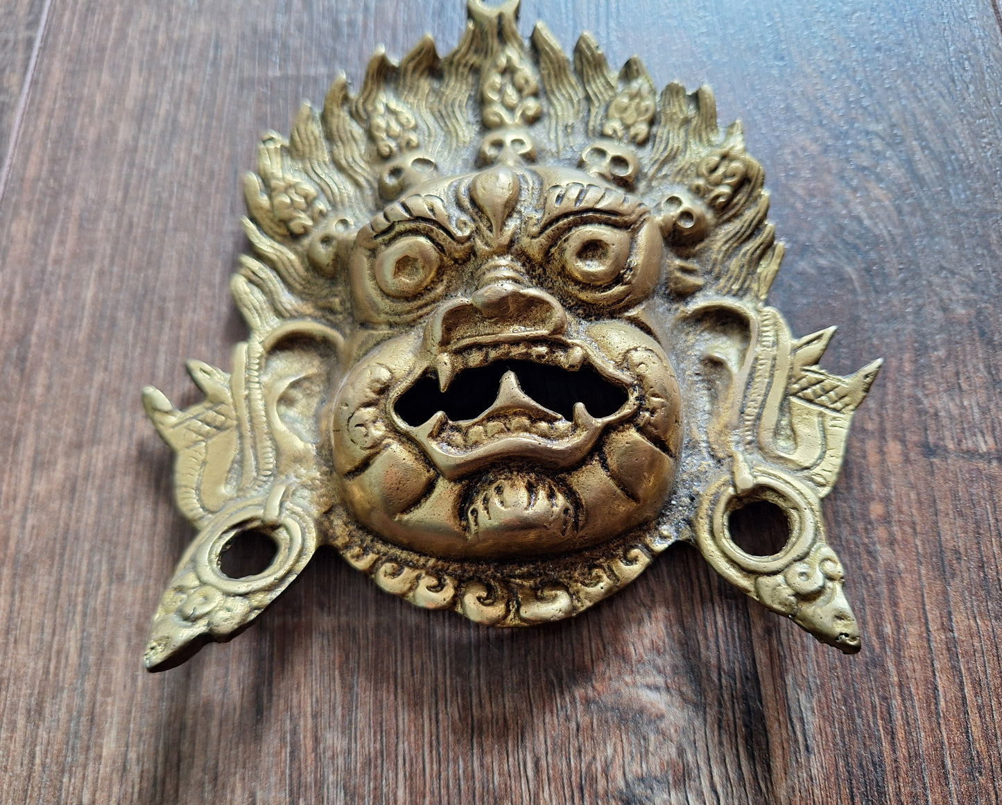 Vintage bronze Mahakala mask