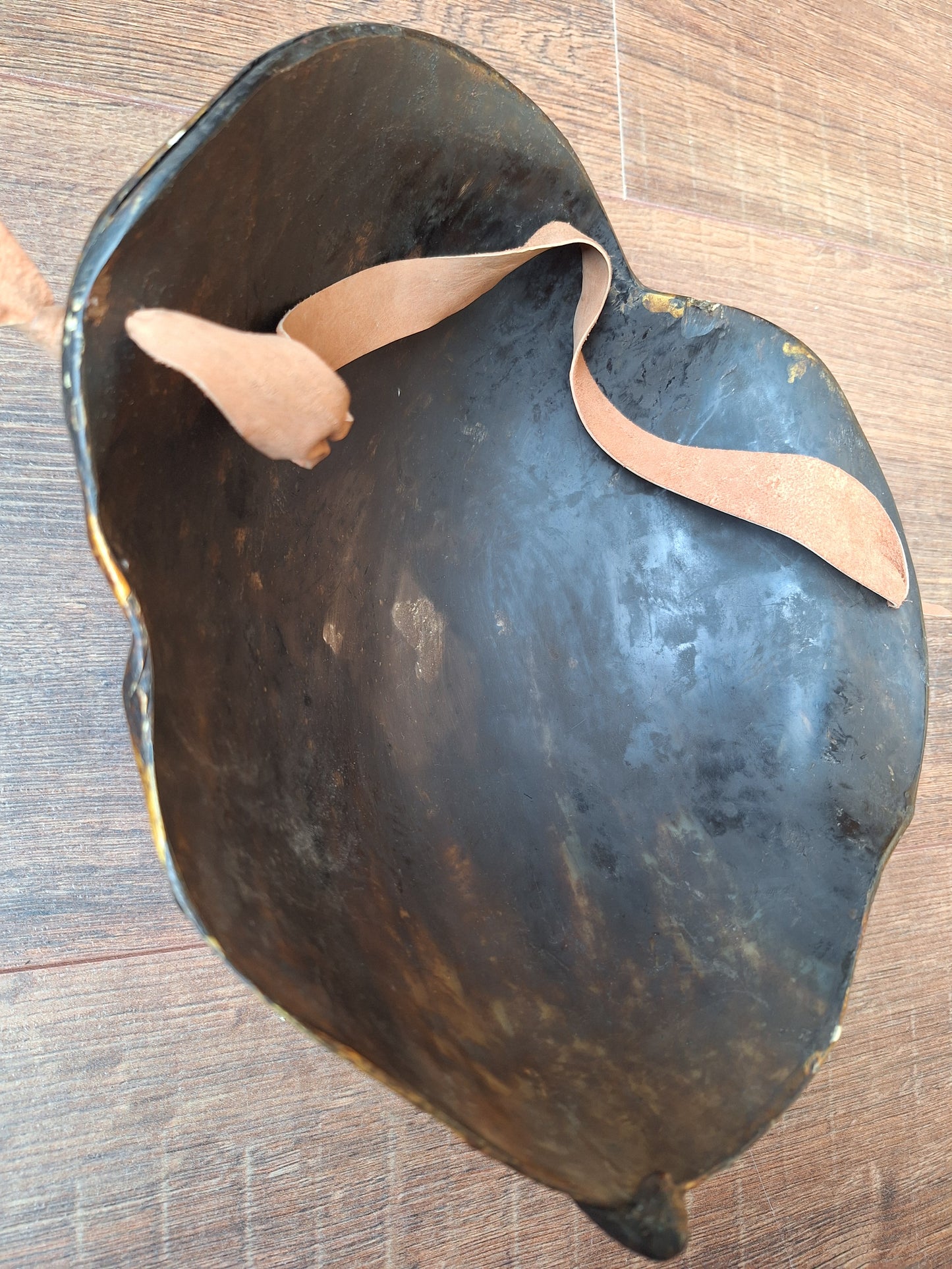 Vintage Nepalese wrathful spirit mask from horn