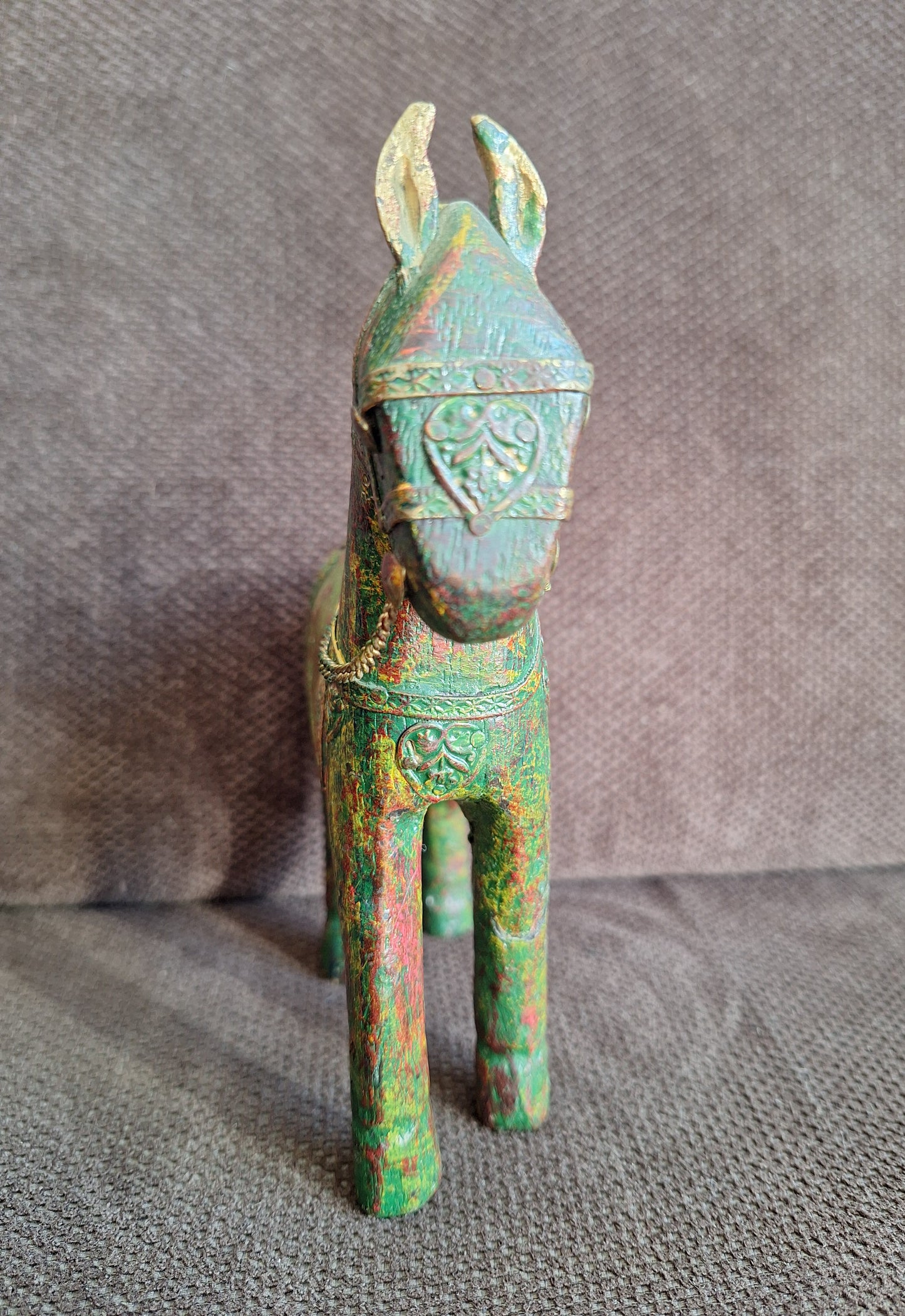 Vintage wooden Indian Marwari horse