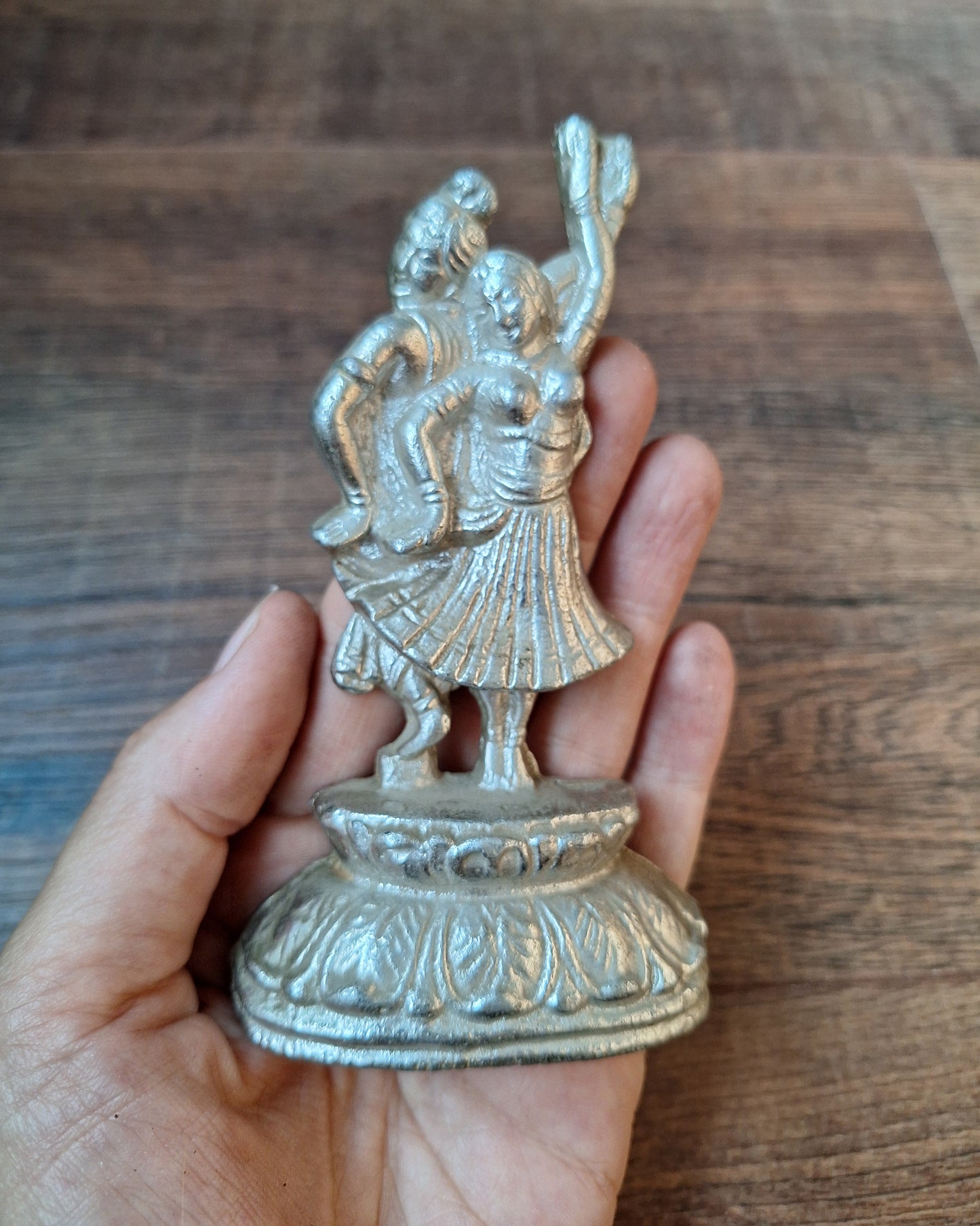 Alpaca metal Krishna and Radha figurine