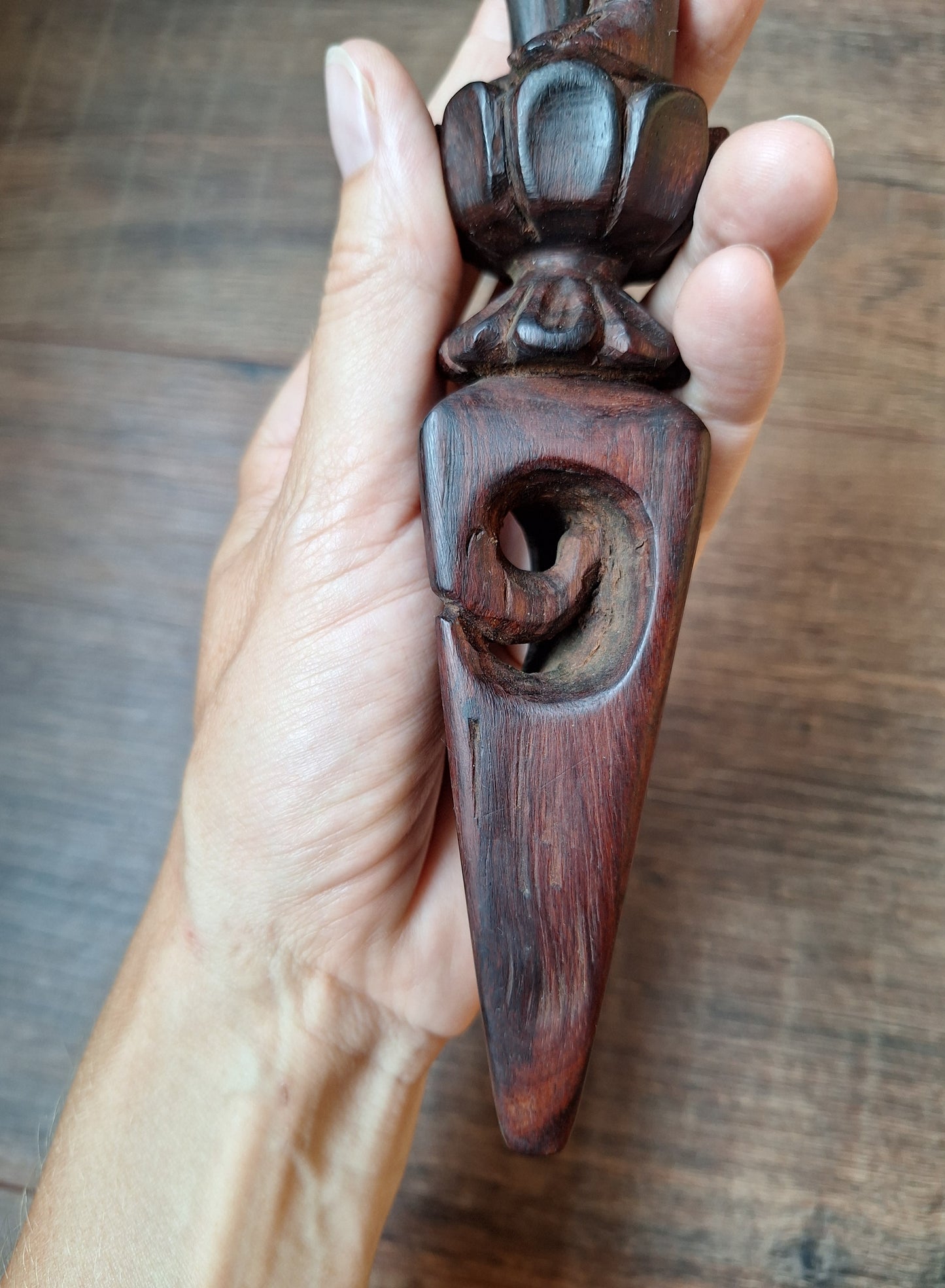 Wooden phurba Citipati