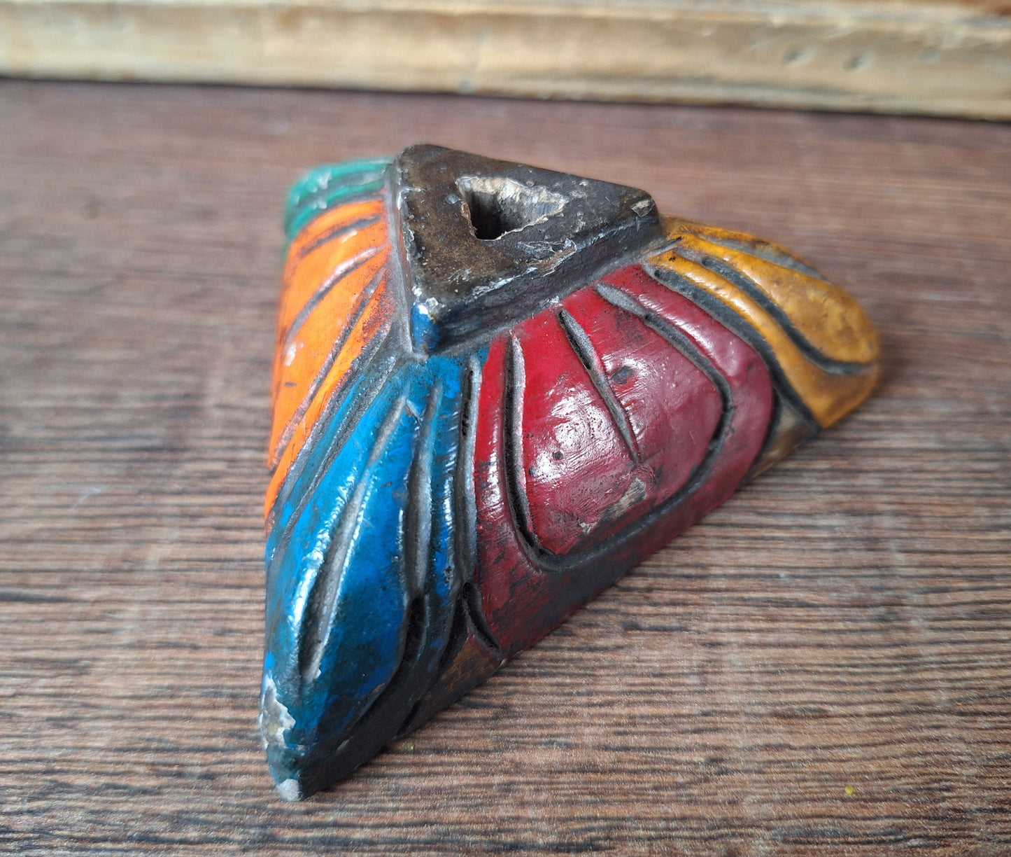 Vintage wooden phurba stand