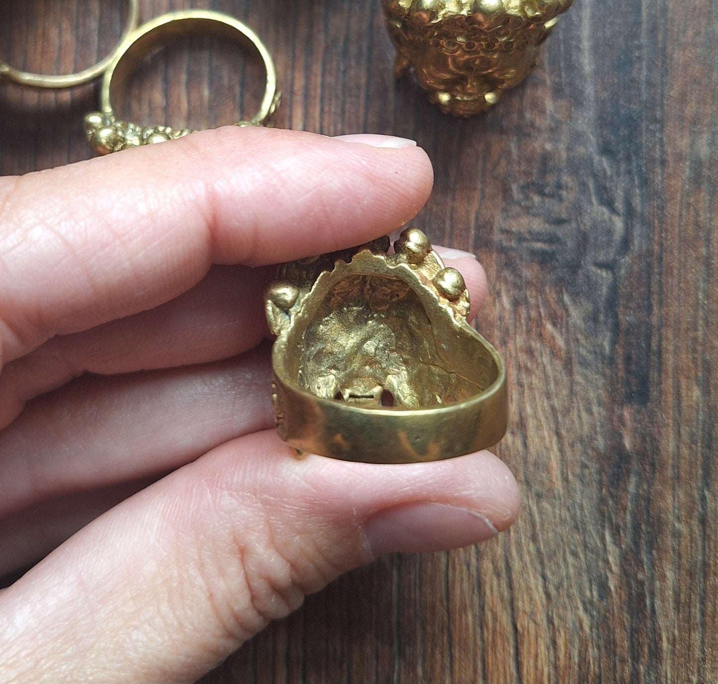 Brass ring Mahakala