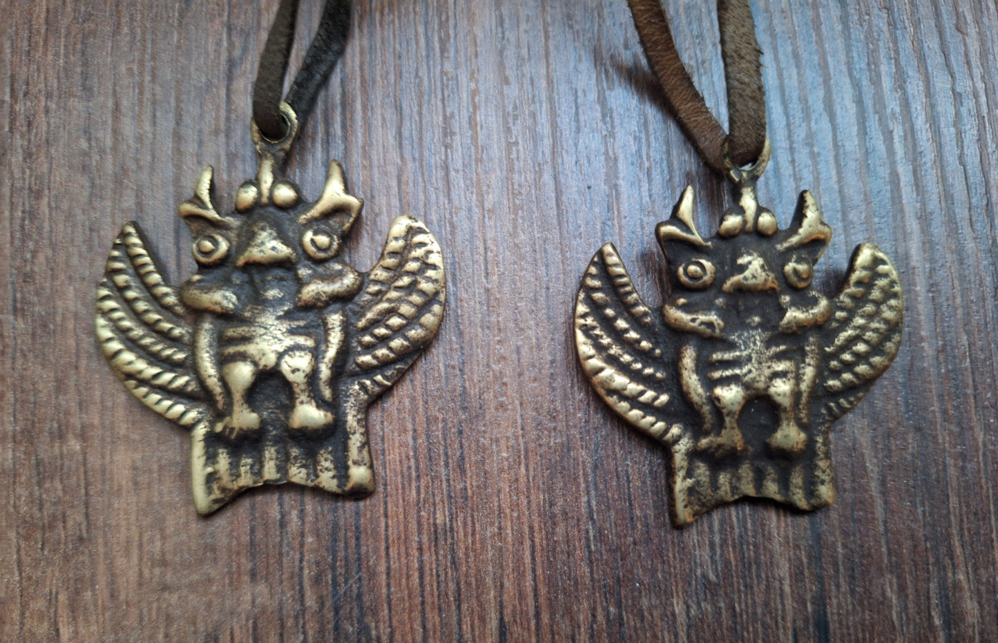 Vintage bronze thogchag pendant Garuda
