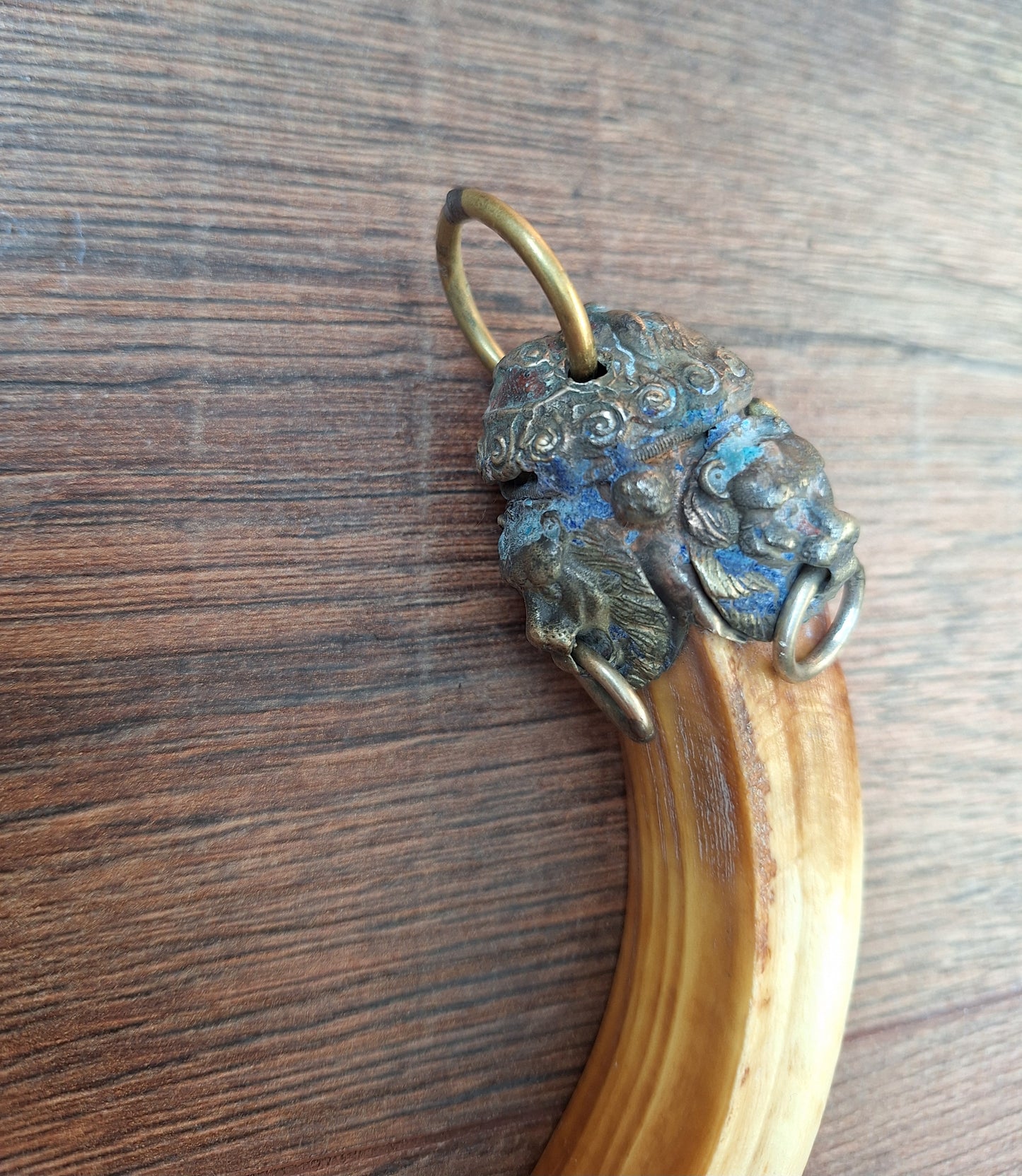 Vintage Nepalese wild boar tusk pendant