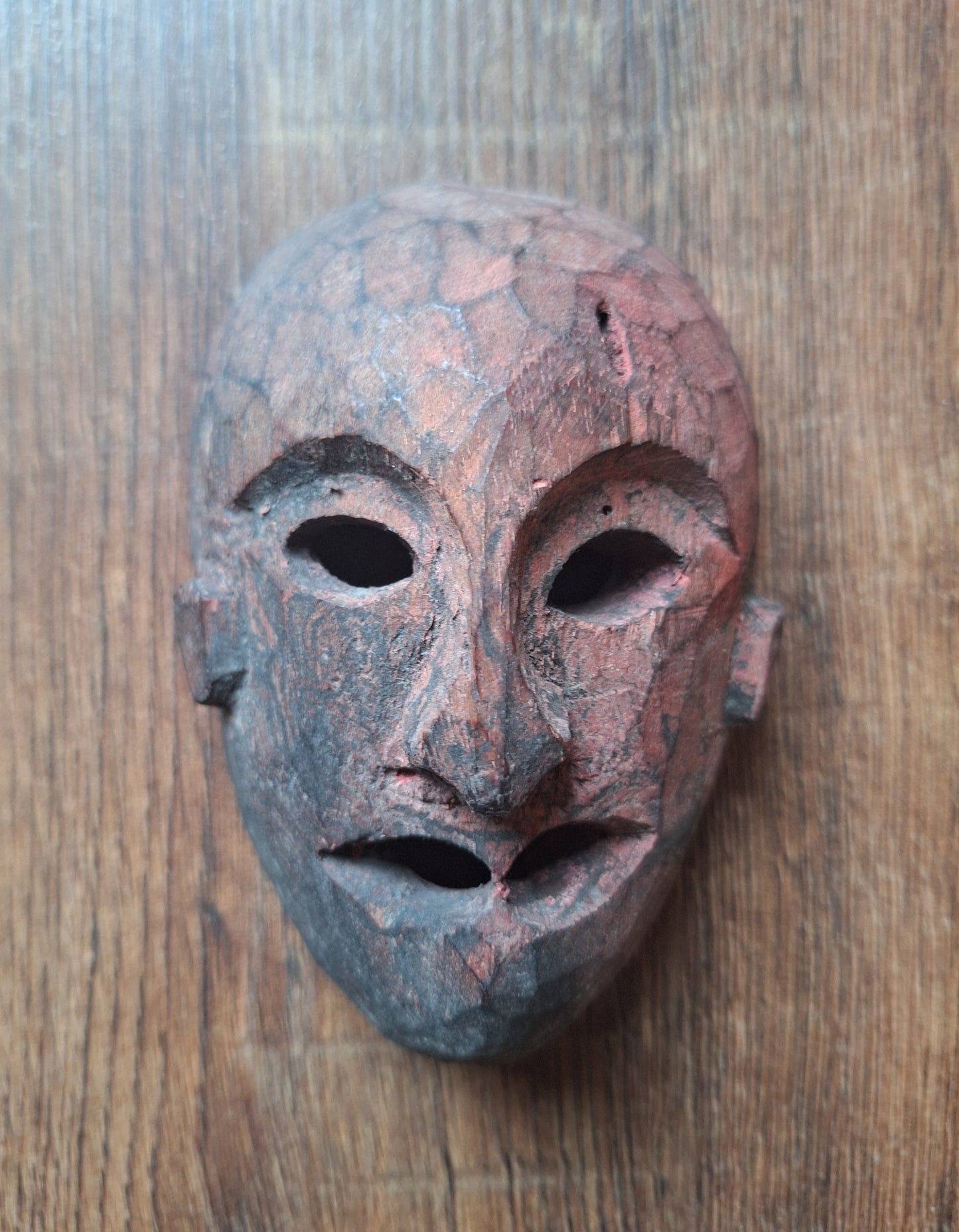 Vintage small wooden spirit masks