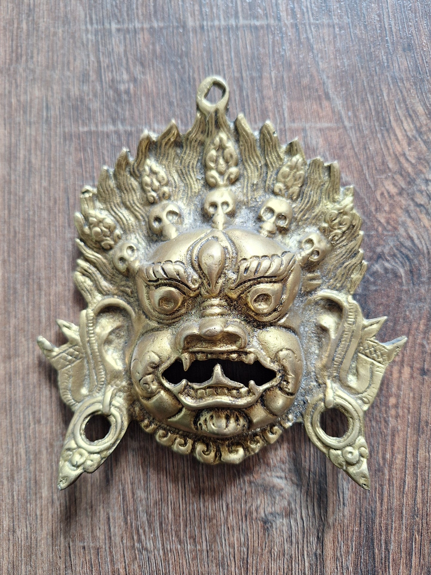Vintage bronze Mahakala mask