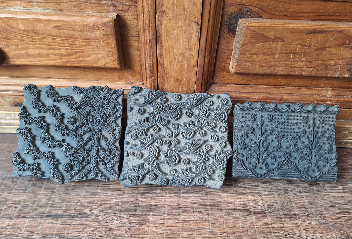 Old wooden Indian blockprint stamps
