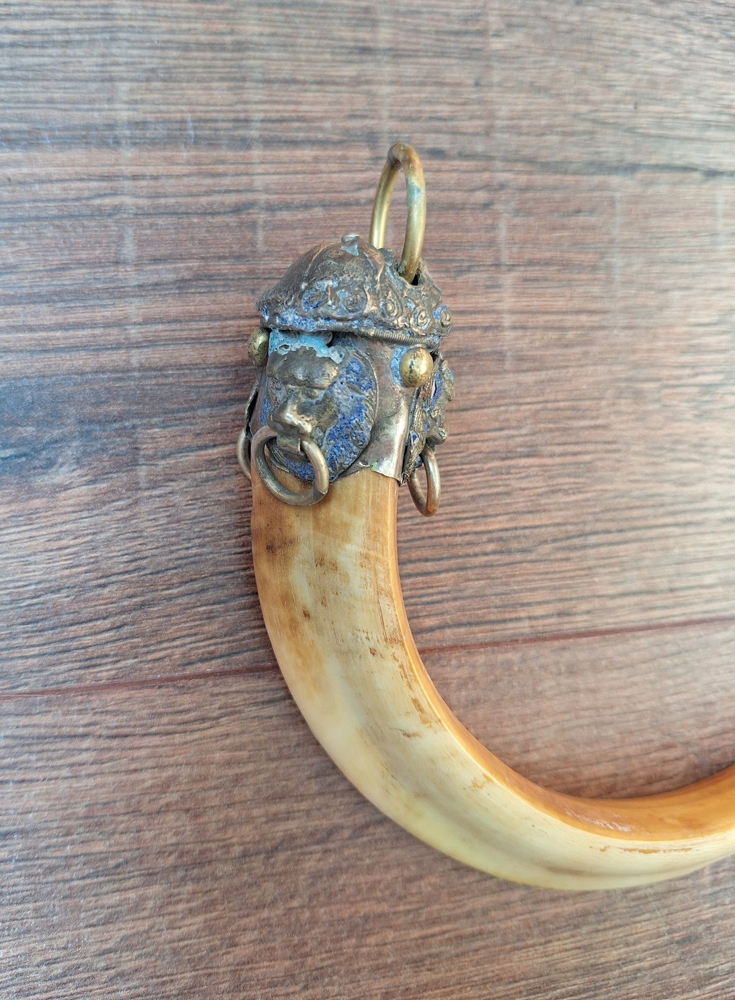 Vintage Nepalese wild boar tusk pendant