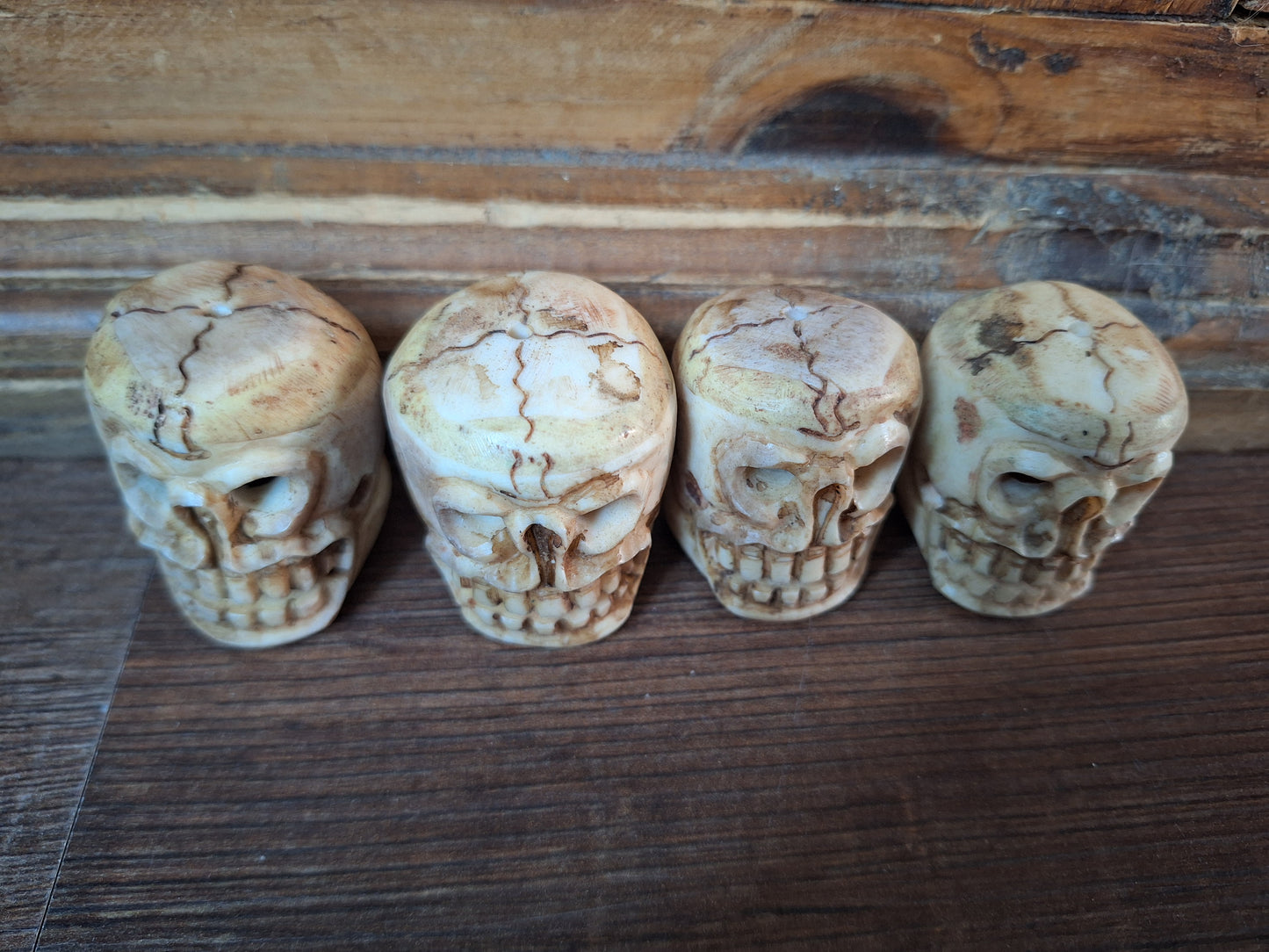 Yak bone skull beads