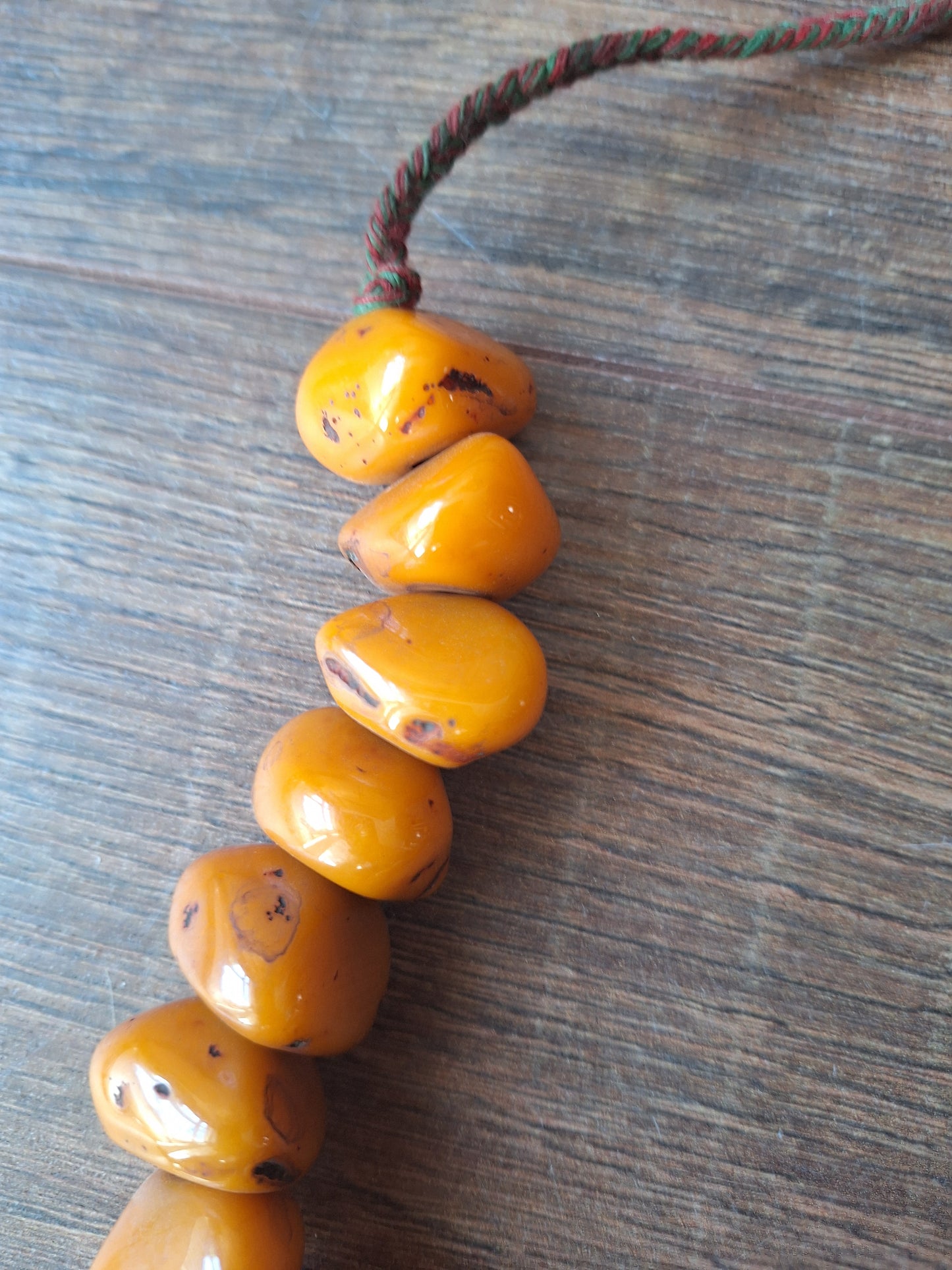 Vintage Nepalese copal beads strand #2