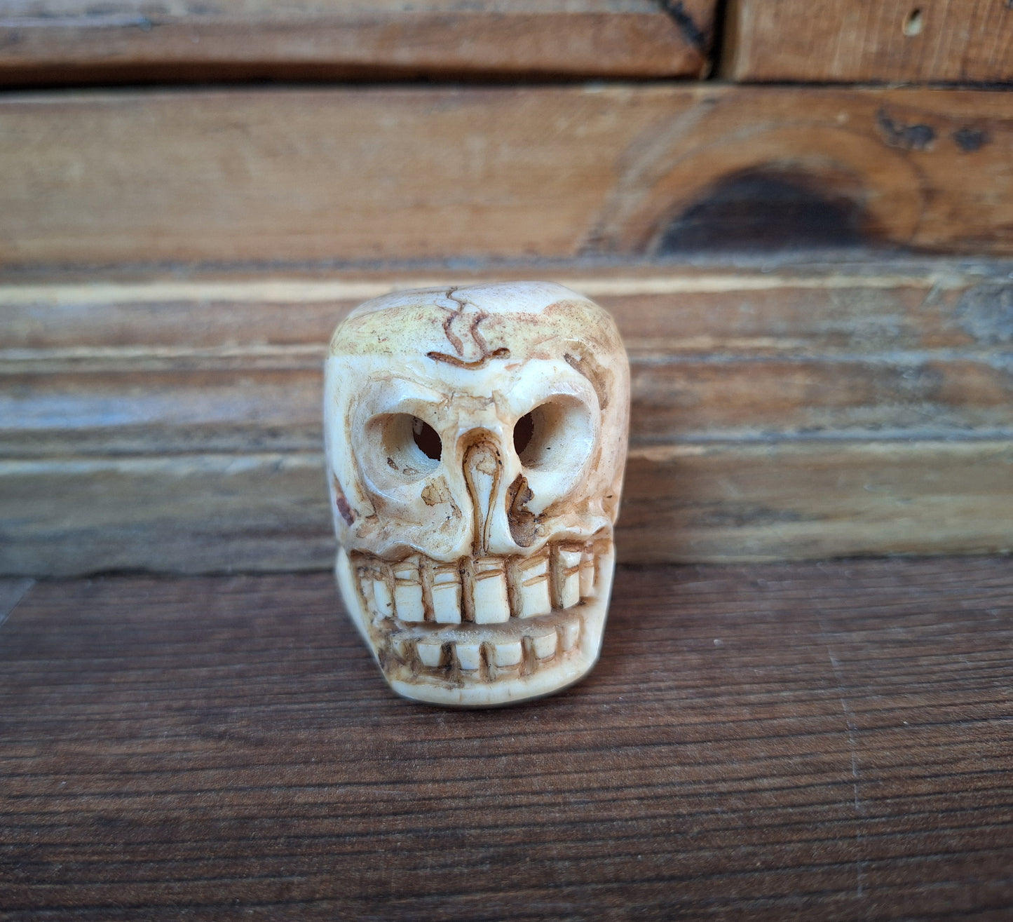 Yak bone skull beads