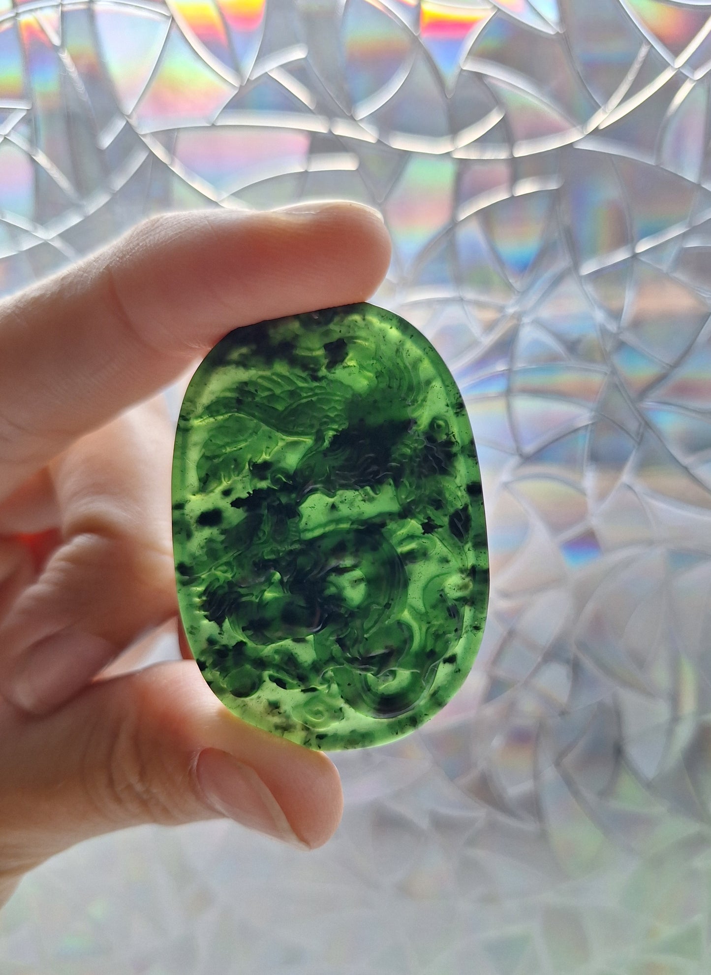 Jade pendant Dragon and Phoenix