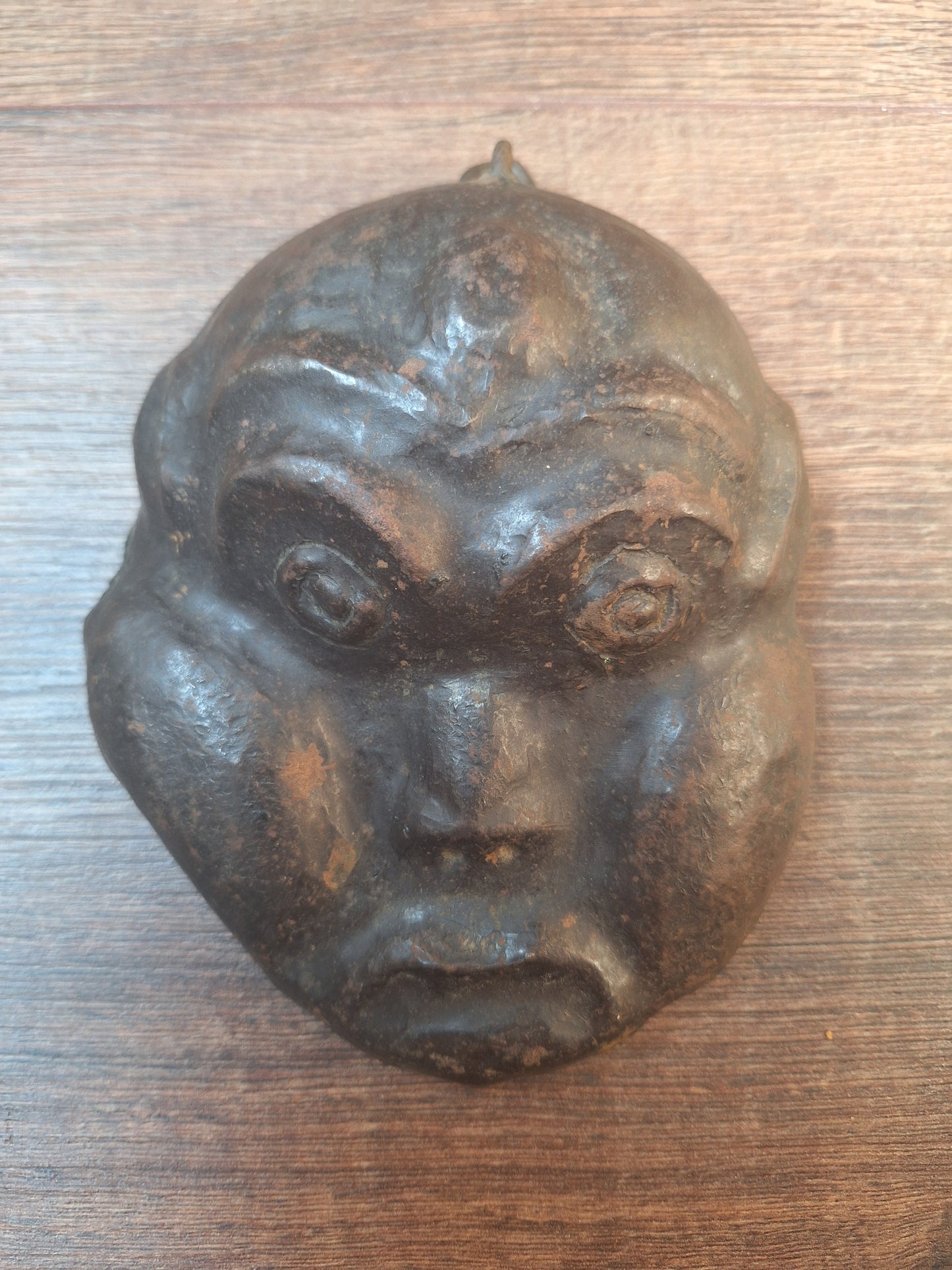 Vintage Nepalese iron spirit mask
