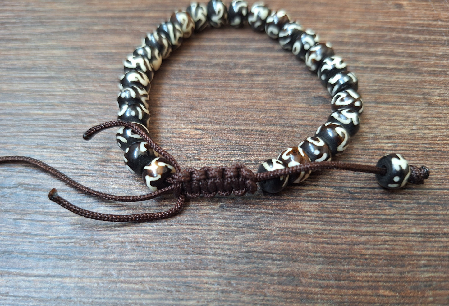Yak bone mala bracelet, crafting project