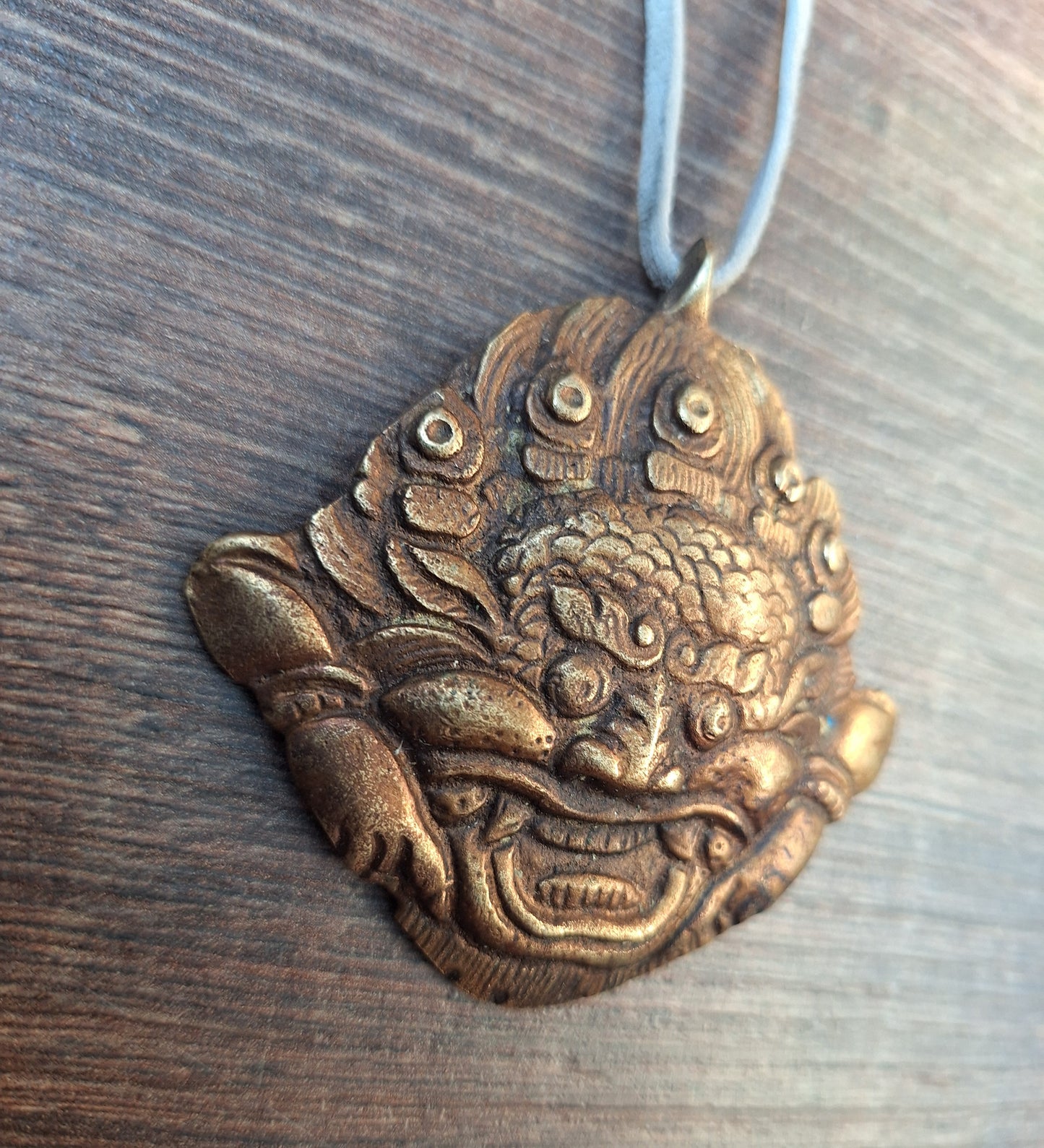 Vintage brass Cheppu pendant