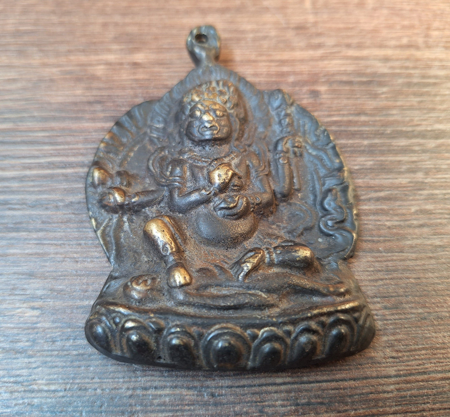Old bronze Mahakala pendant