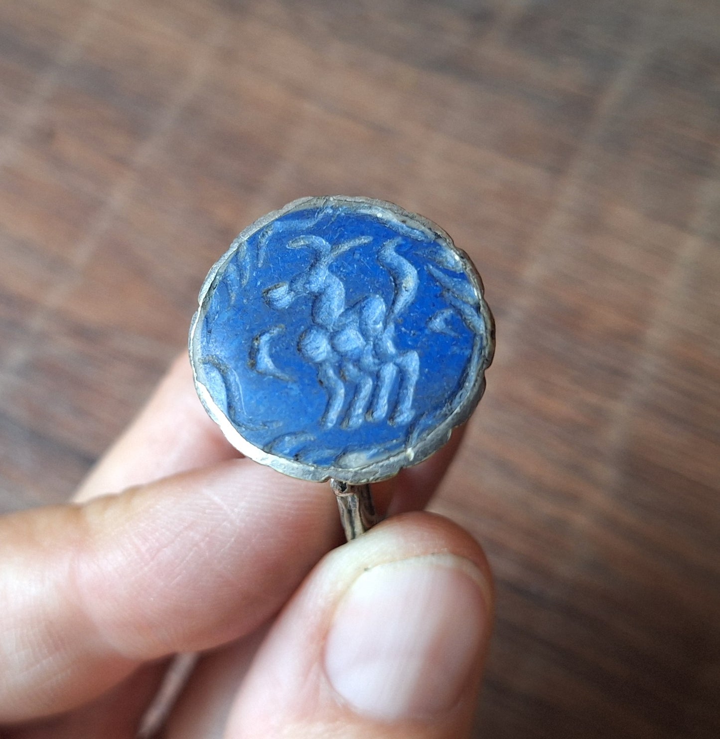 Vintage Kuchi tribal intaglio ring