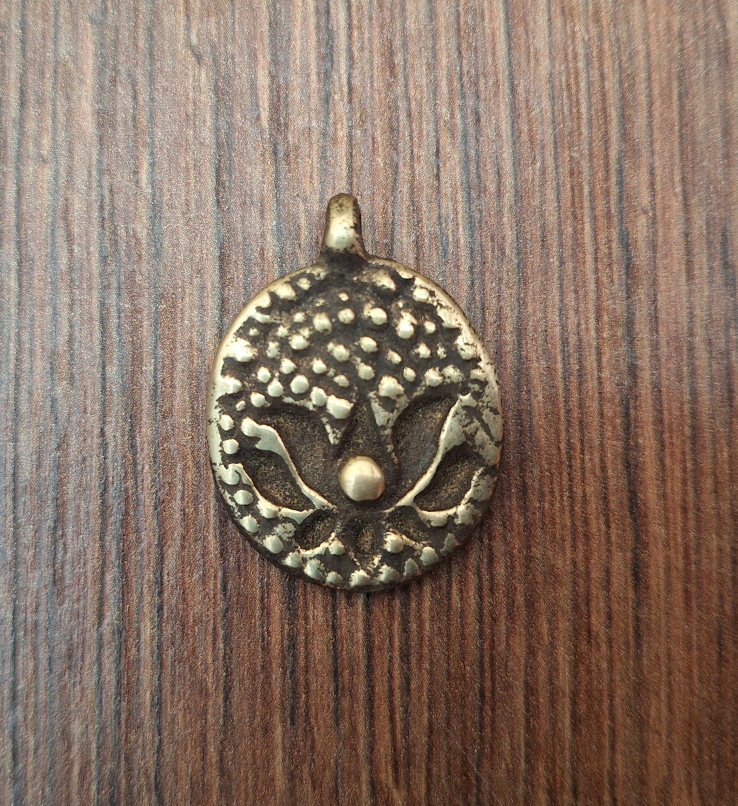 Vintage brass pendant Lotus