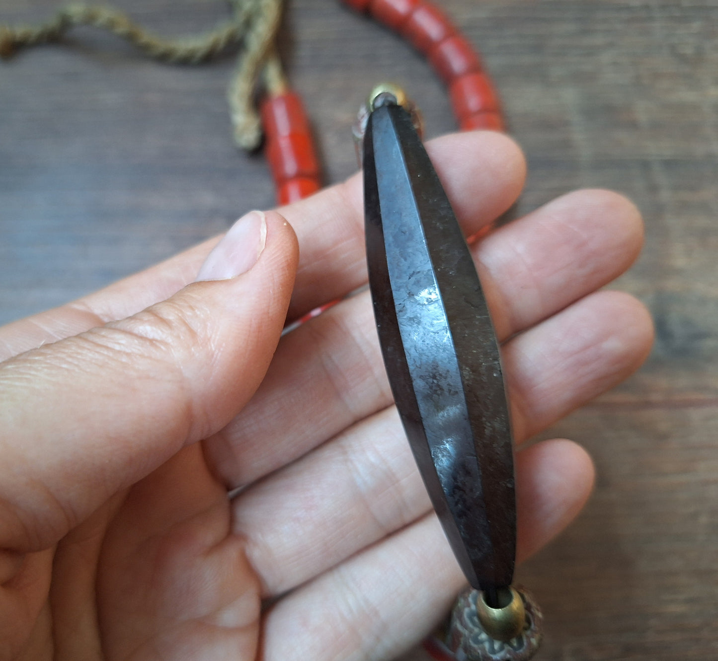 Vintage Himalayan sherpa coral necklace