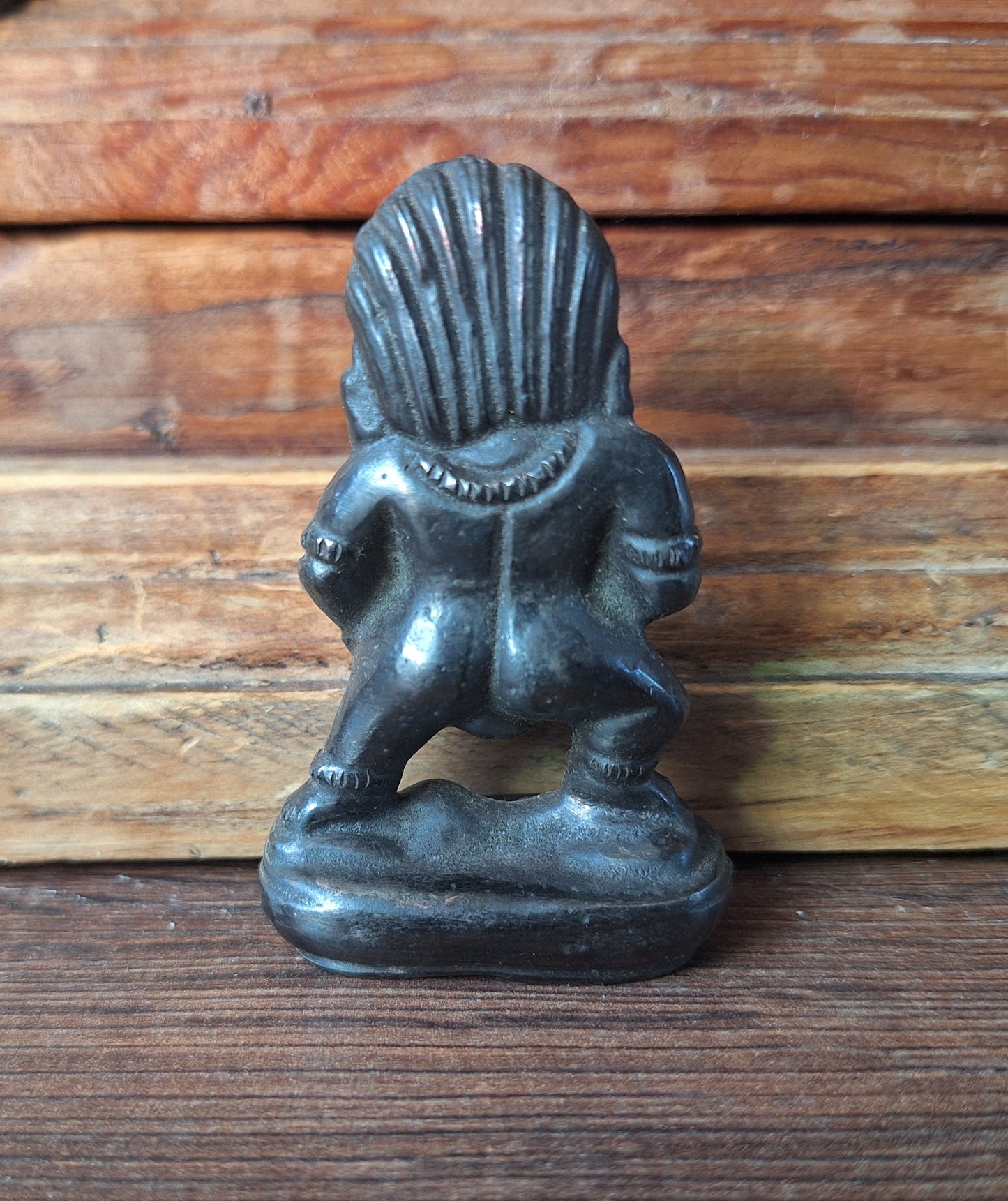Vintage cast iron Black Dzambala figurine