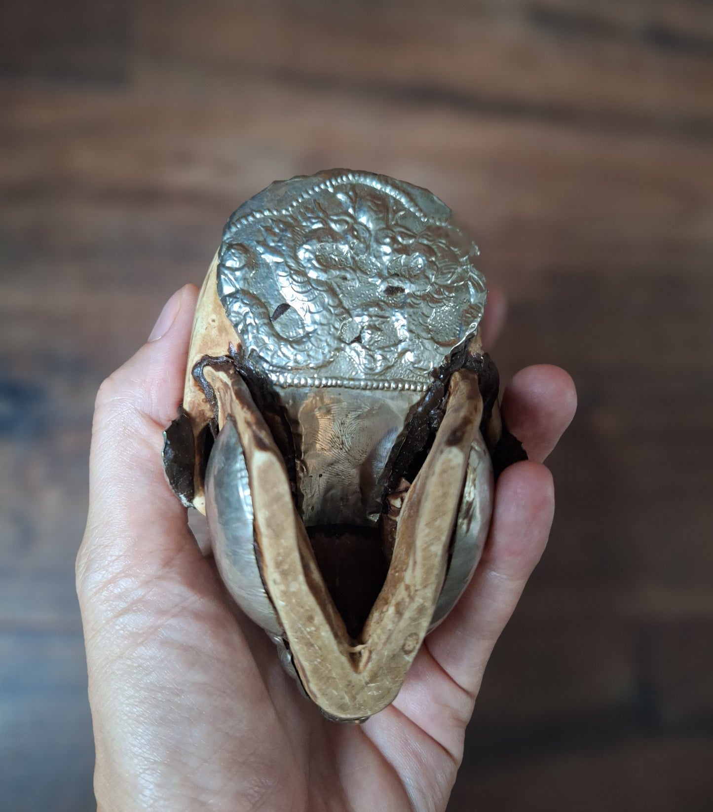 Vintage Tibetan resin monkey skull kapala