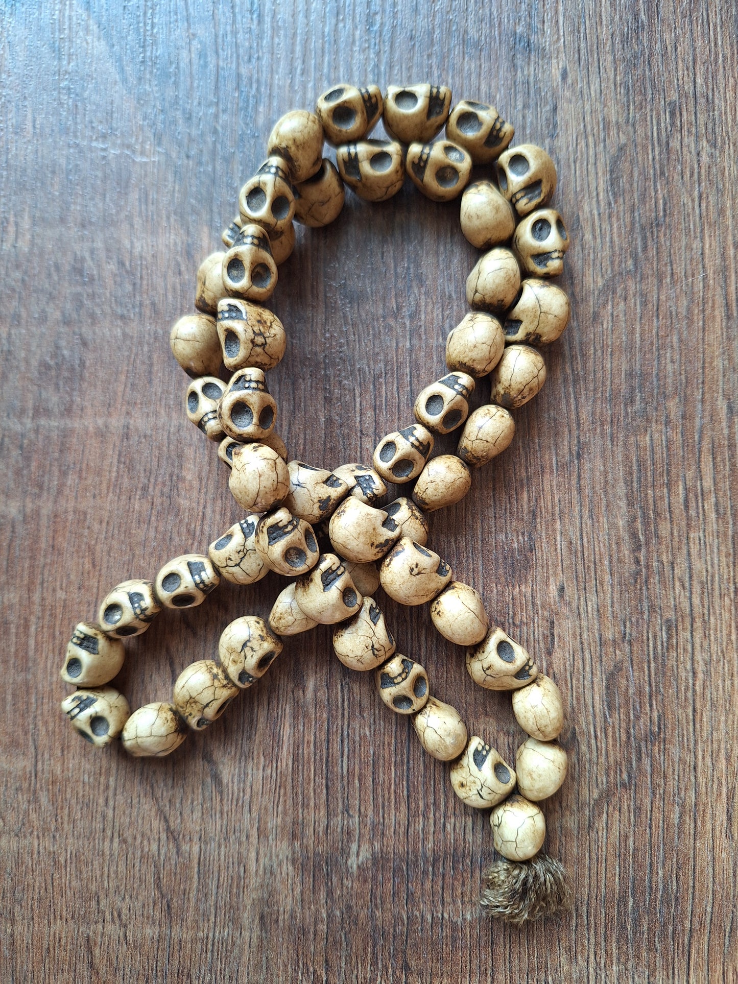 Vintage Nepalese yak bone skull mala