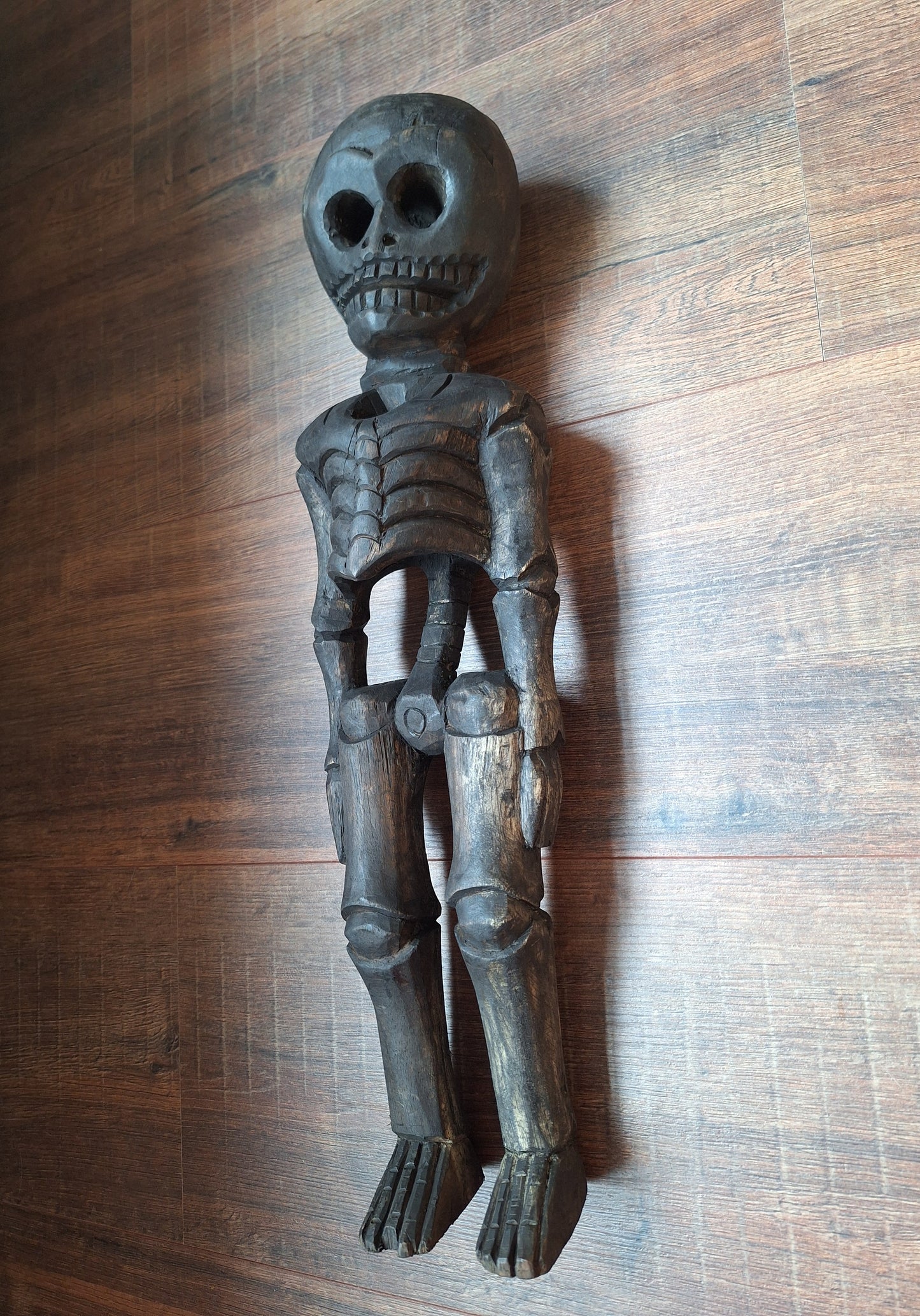 Nepalese wooden skeleton / Citipati figure