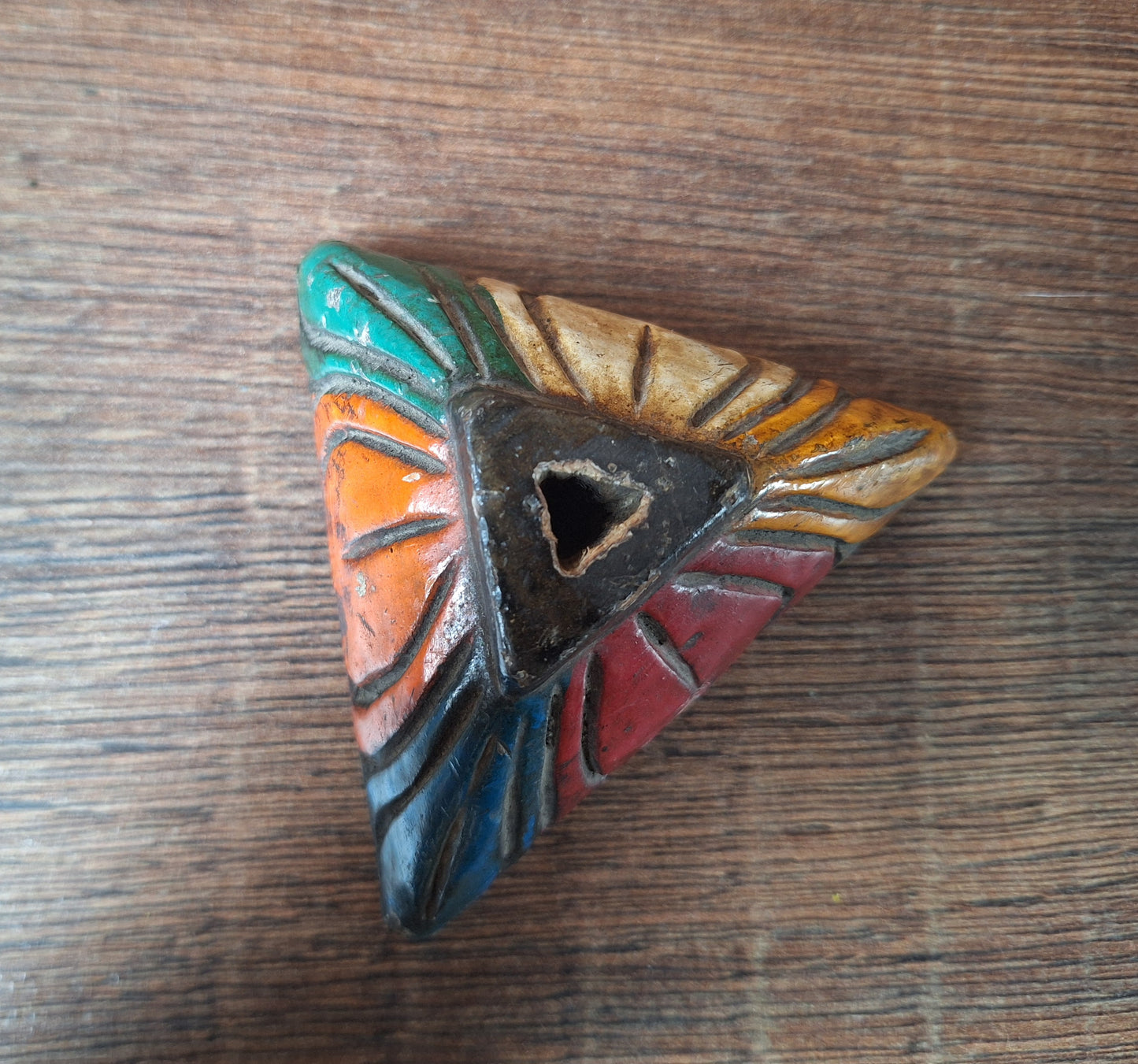 Vintage wooden phurba stand