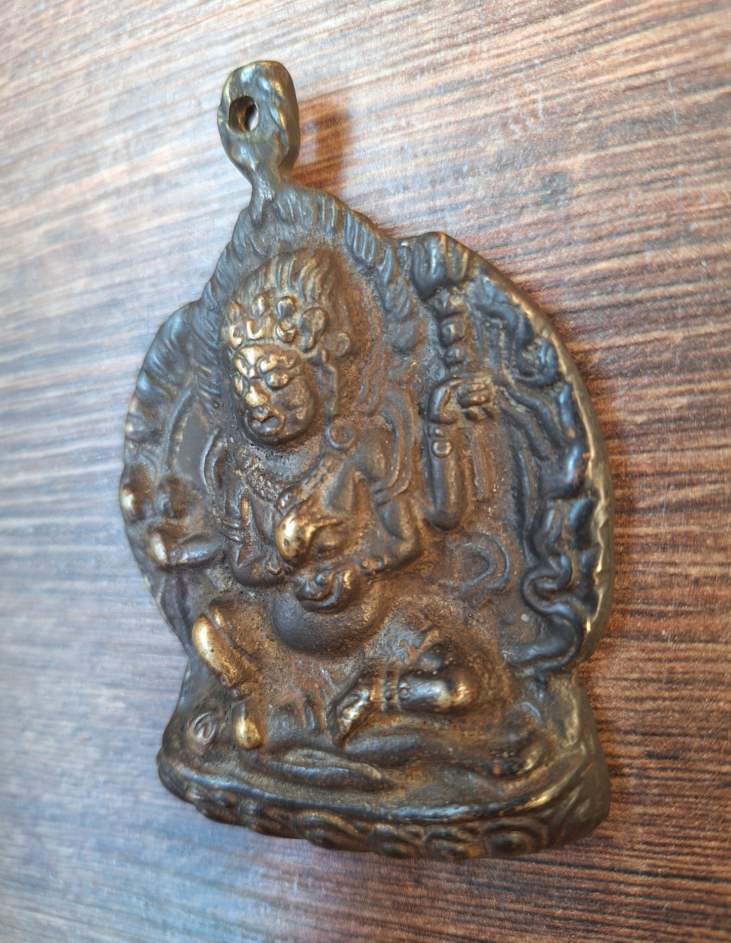 Old bronze Mahakala pendant