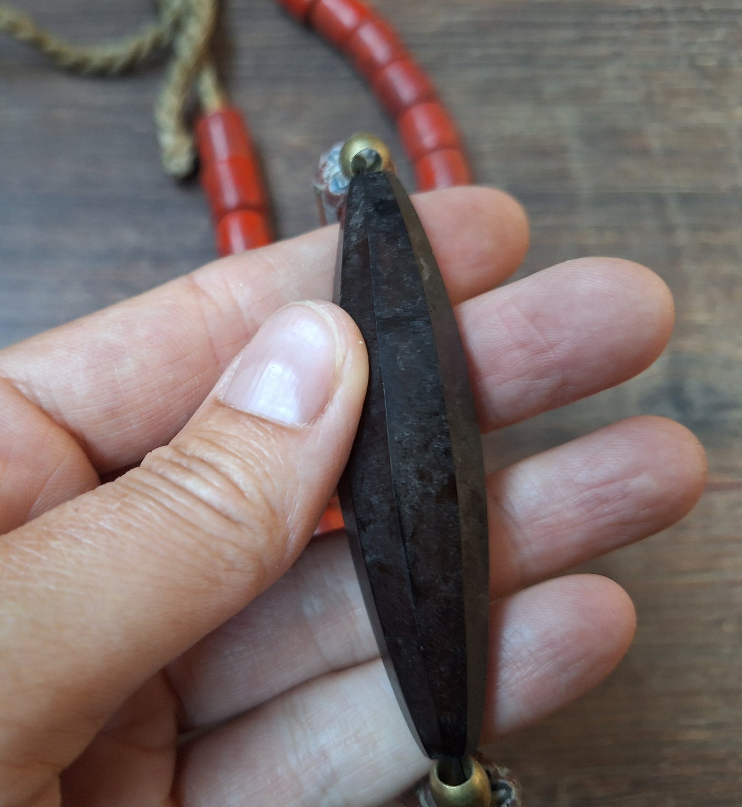 Vintage Himalayan sherpa coral necklace