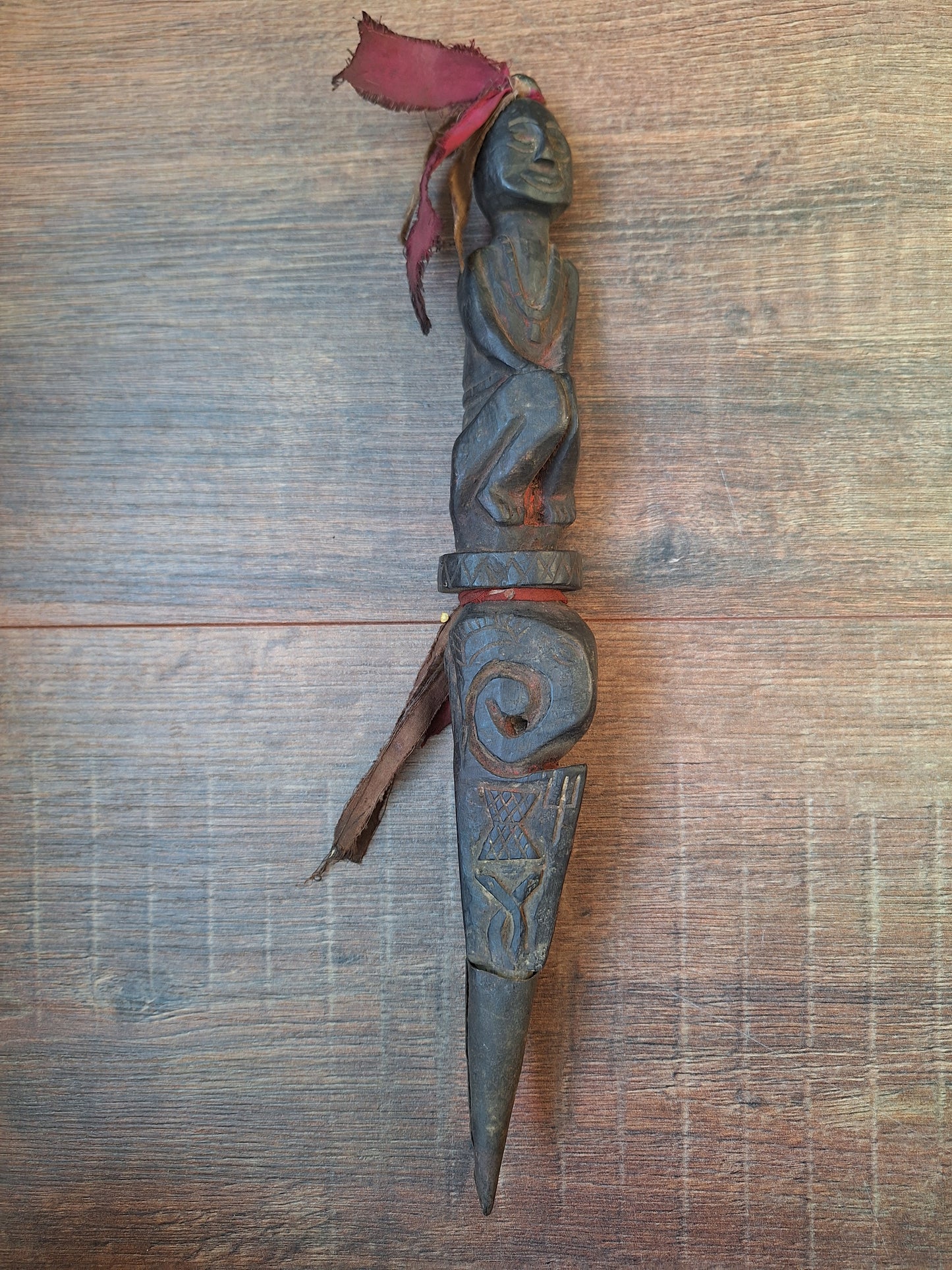 Antique wooden phurba #52