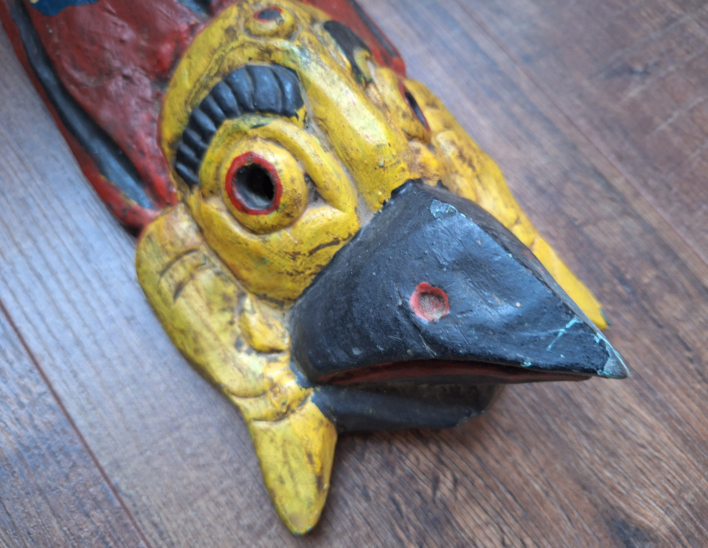 Vintage wooden Garuda mask