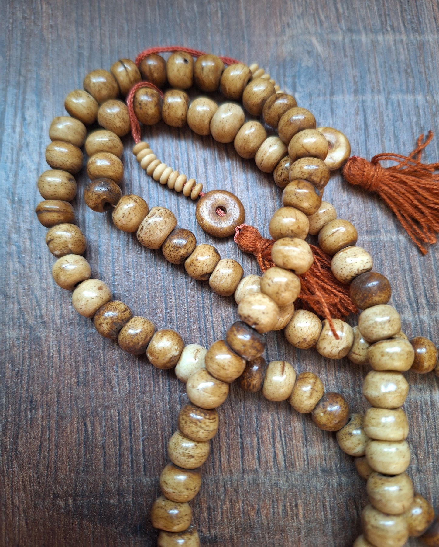 Vintage Tibetan yak bone mala #2