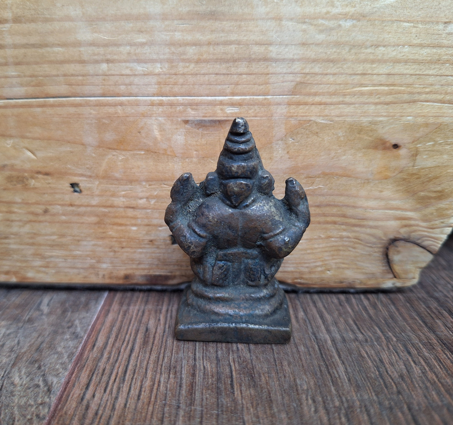 Antique small bronze Ganesha figurine