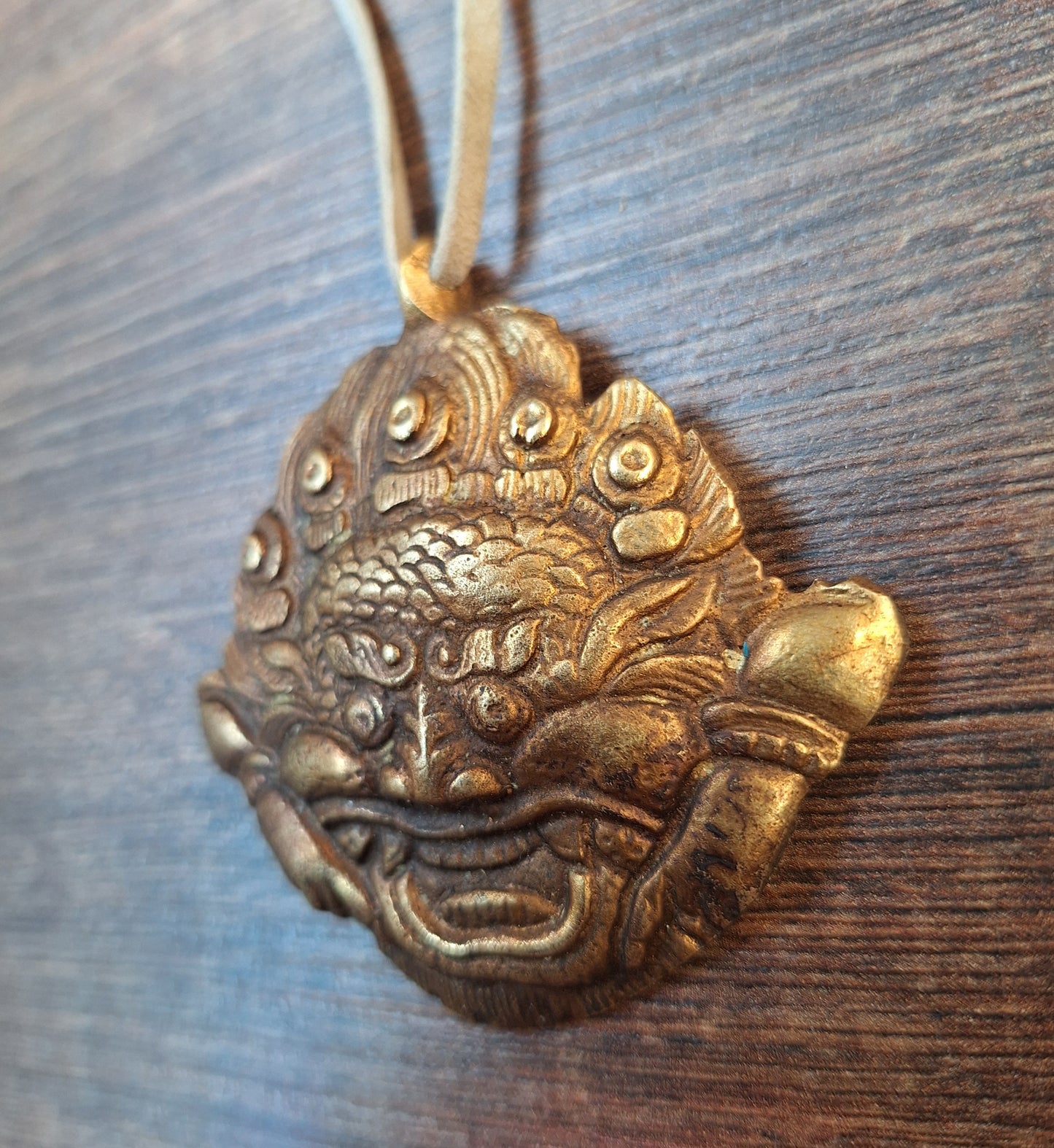 Vintage brass Cheppu pendant