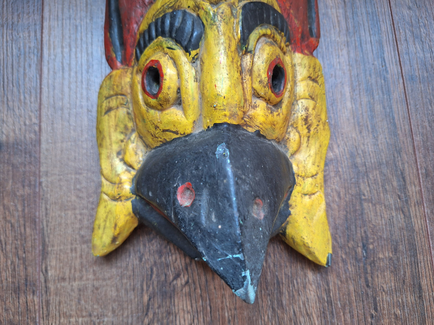 Vintage wooden Garuda mask