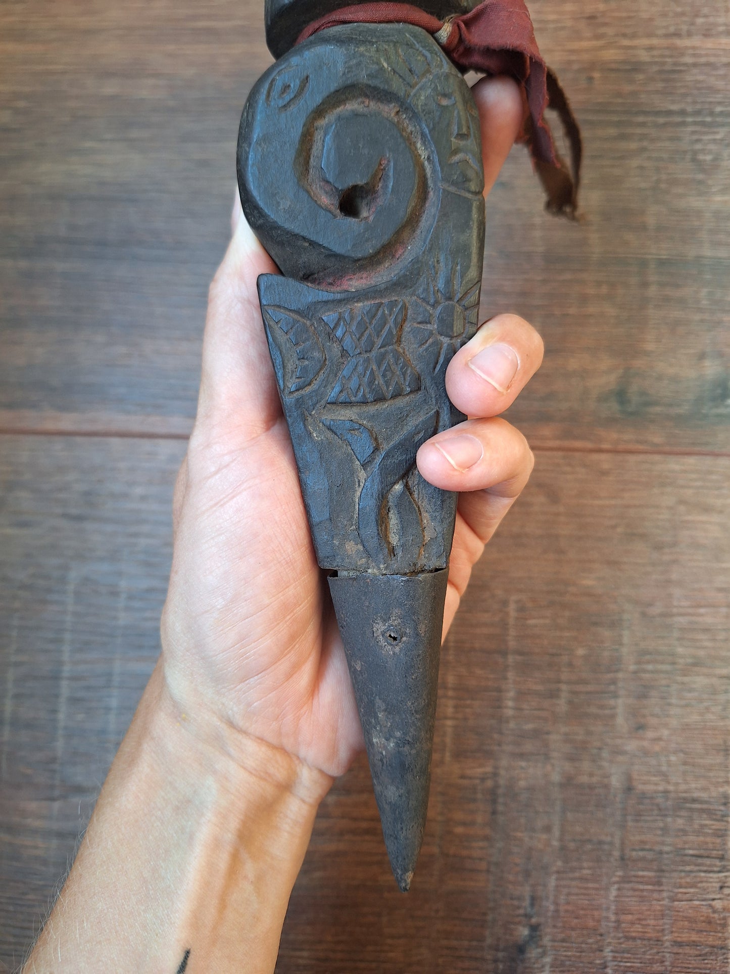 Antique wooden phurba #52