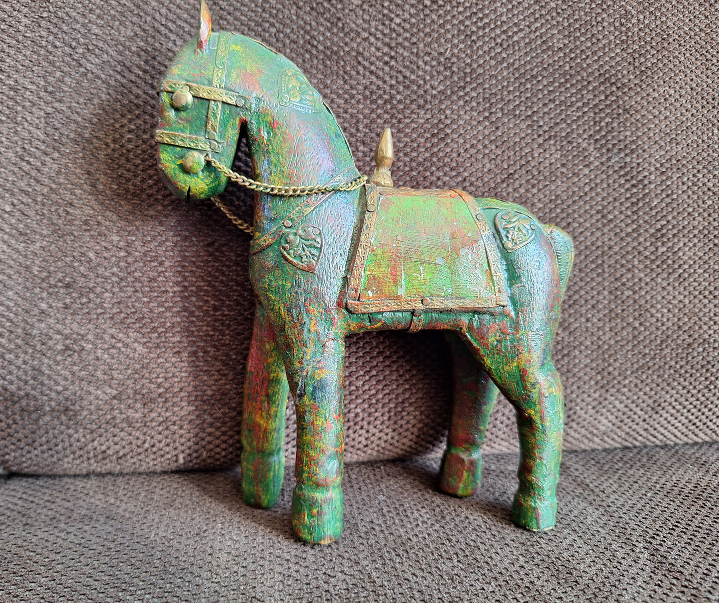 Vintage wooden Indian Marwari horse