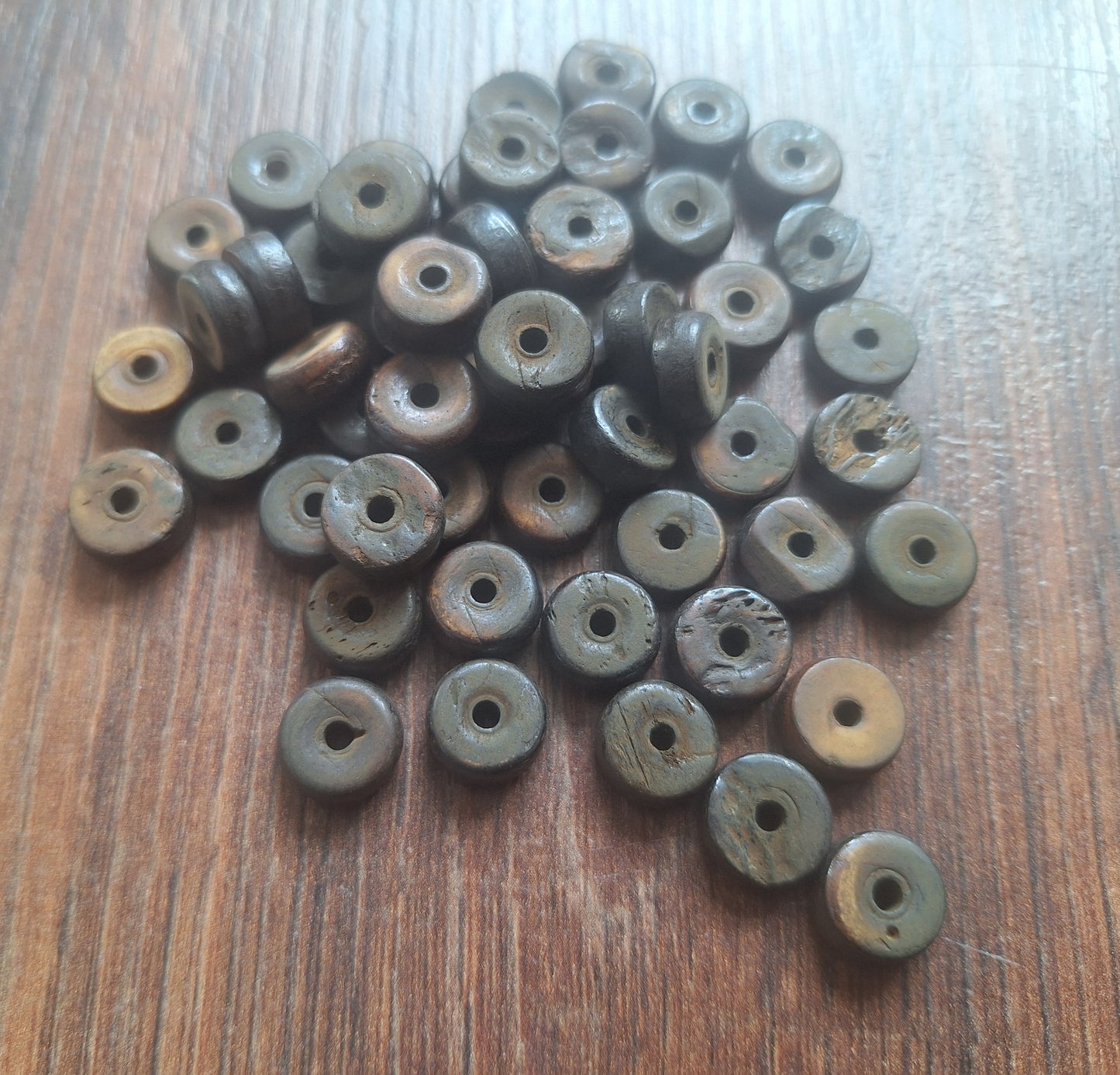 Vintage yak bone beads, set of 20