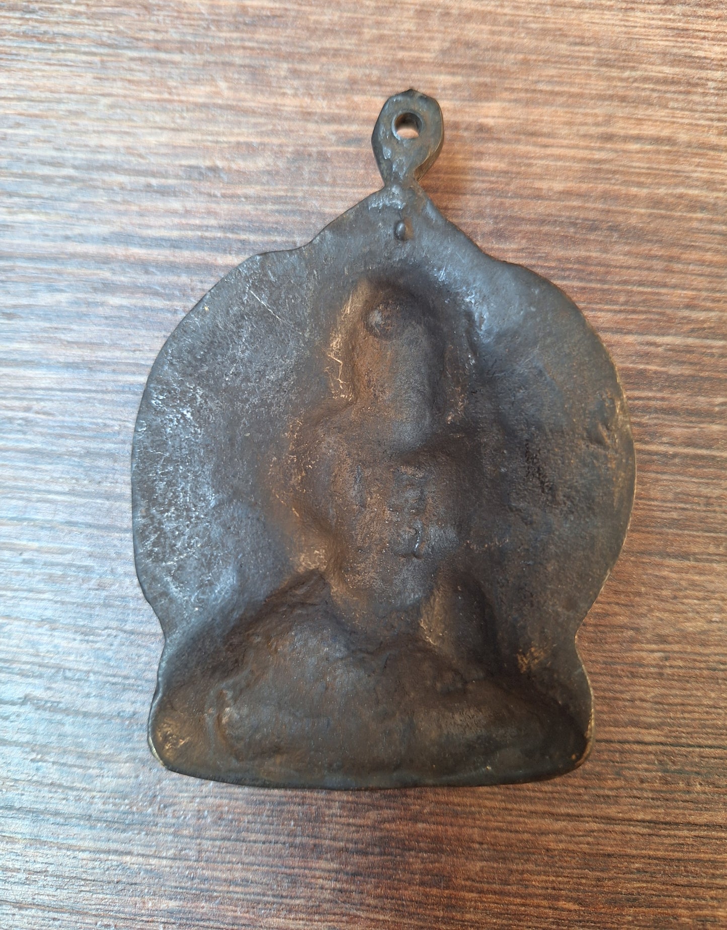 Vintage bronze Mahakala pendant