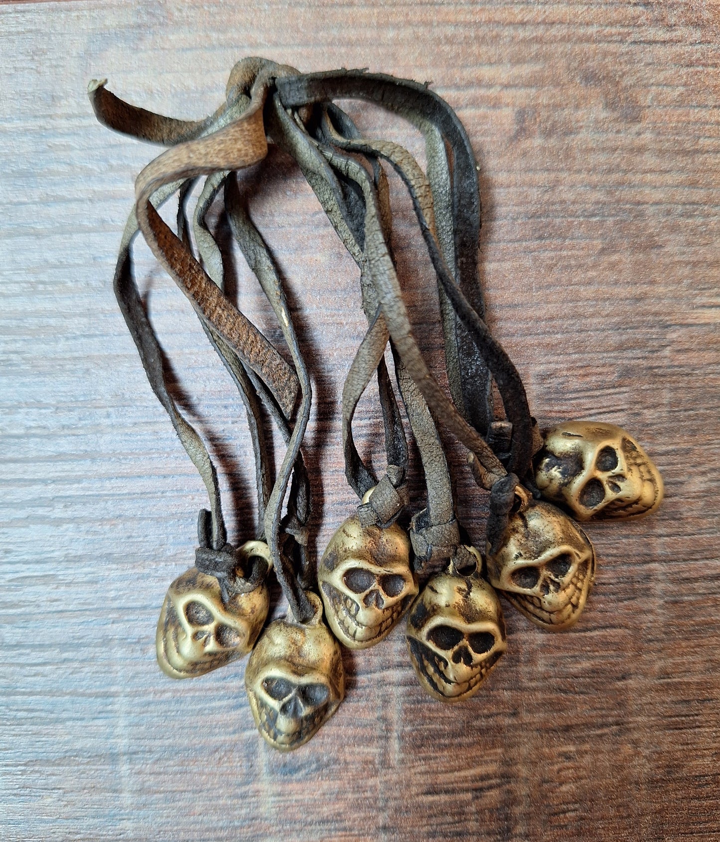 Vintage bronze pendant Skull