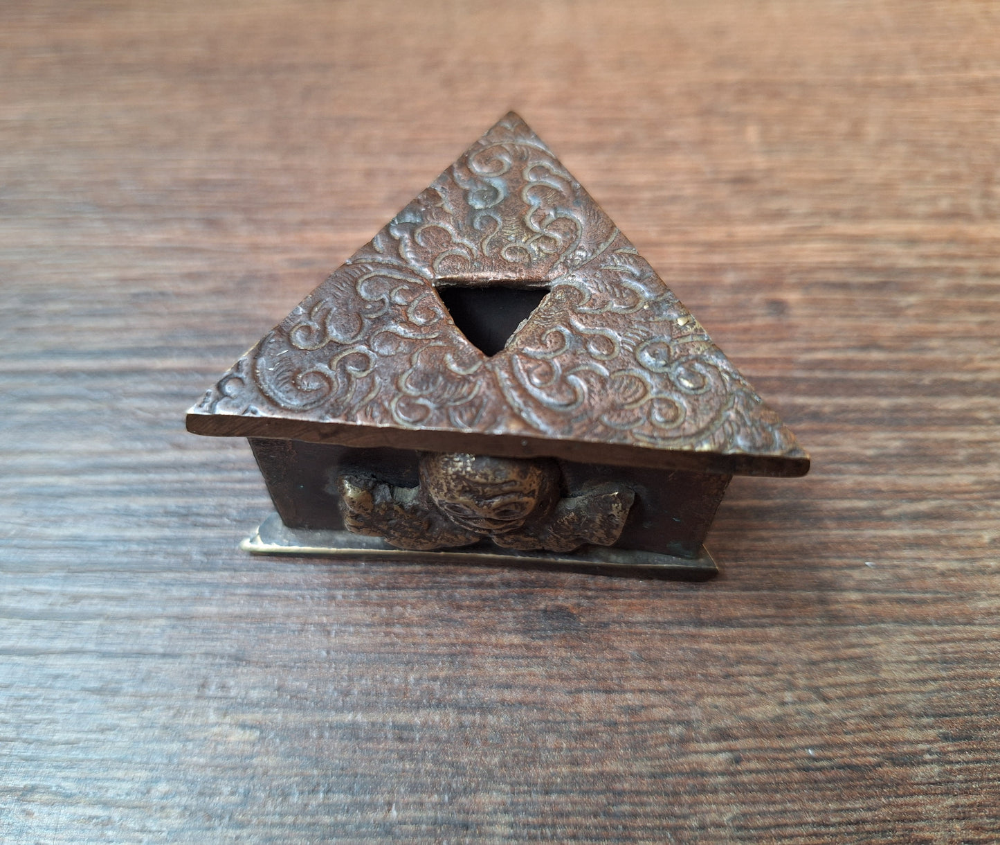Vintage bronze phurba #11, with stand