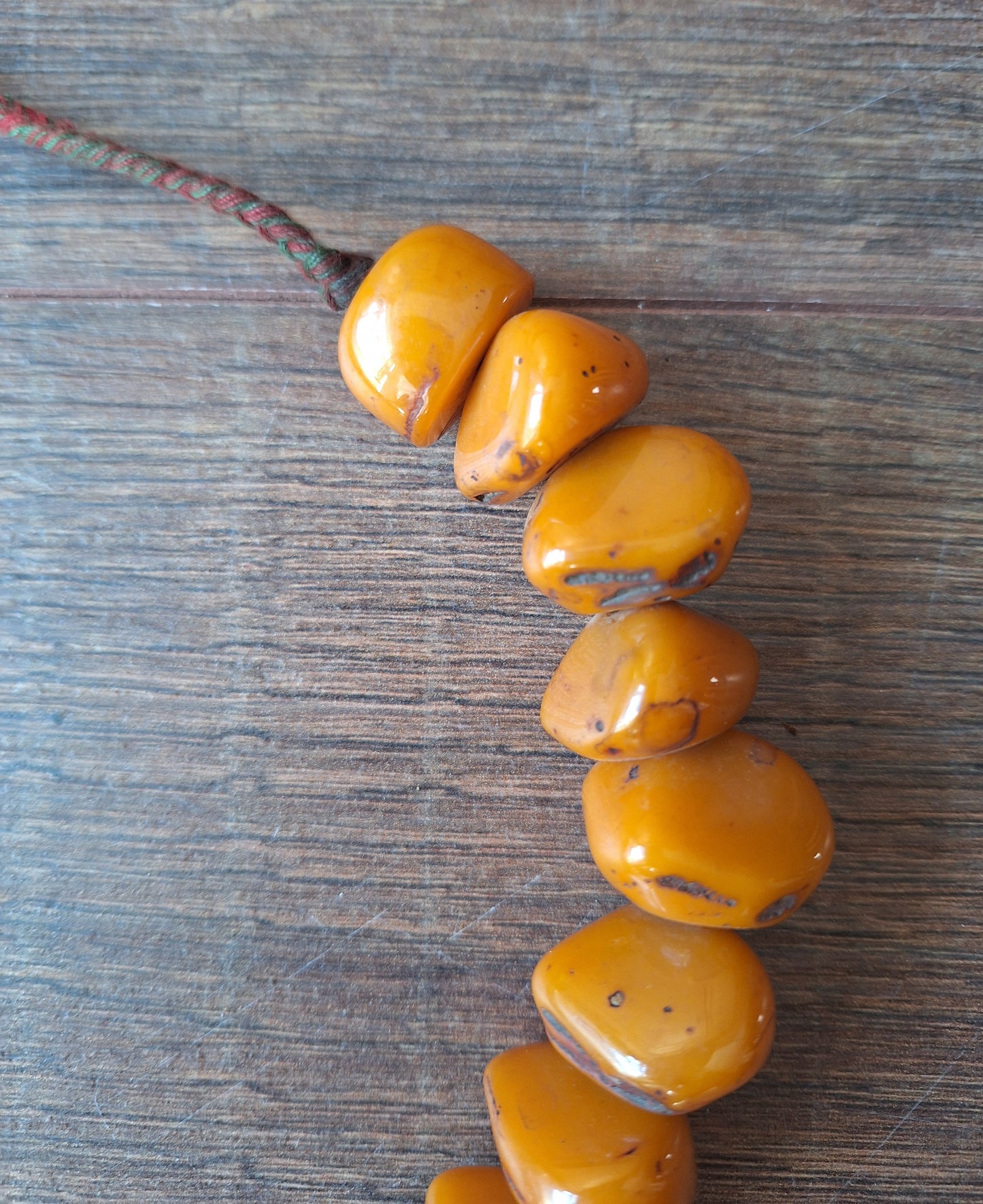 Vintage Nepalese copal beads strand #2
