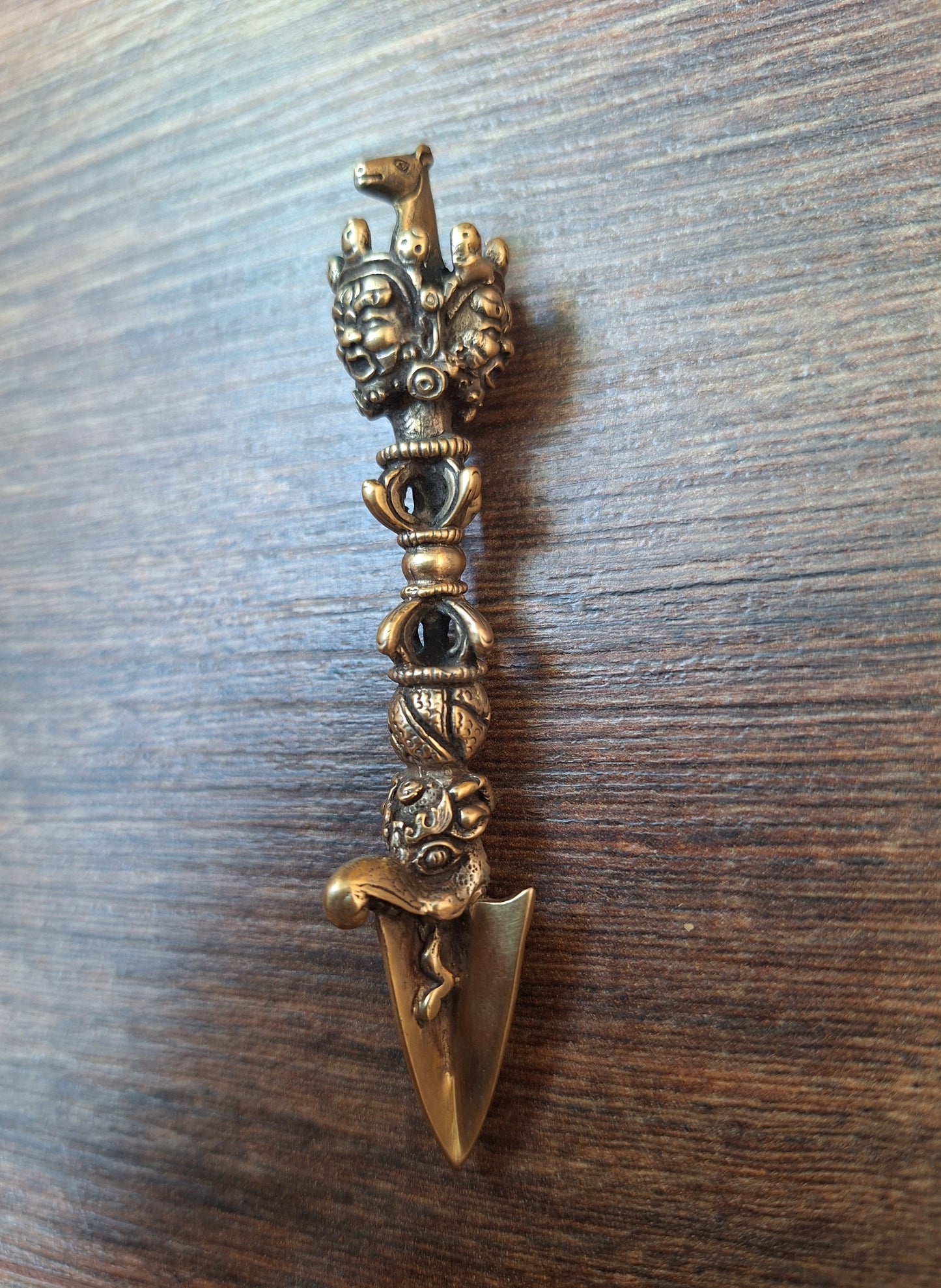Small brass phurba