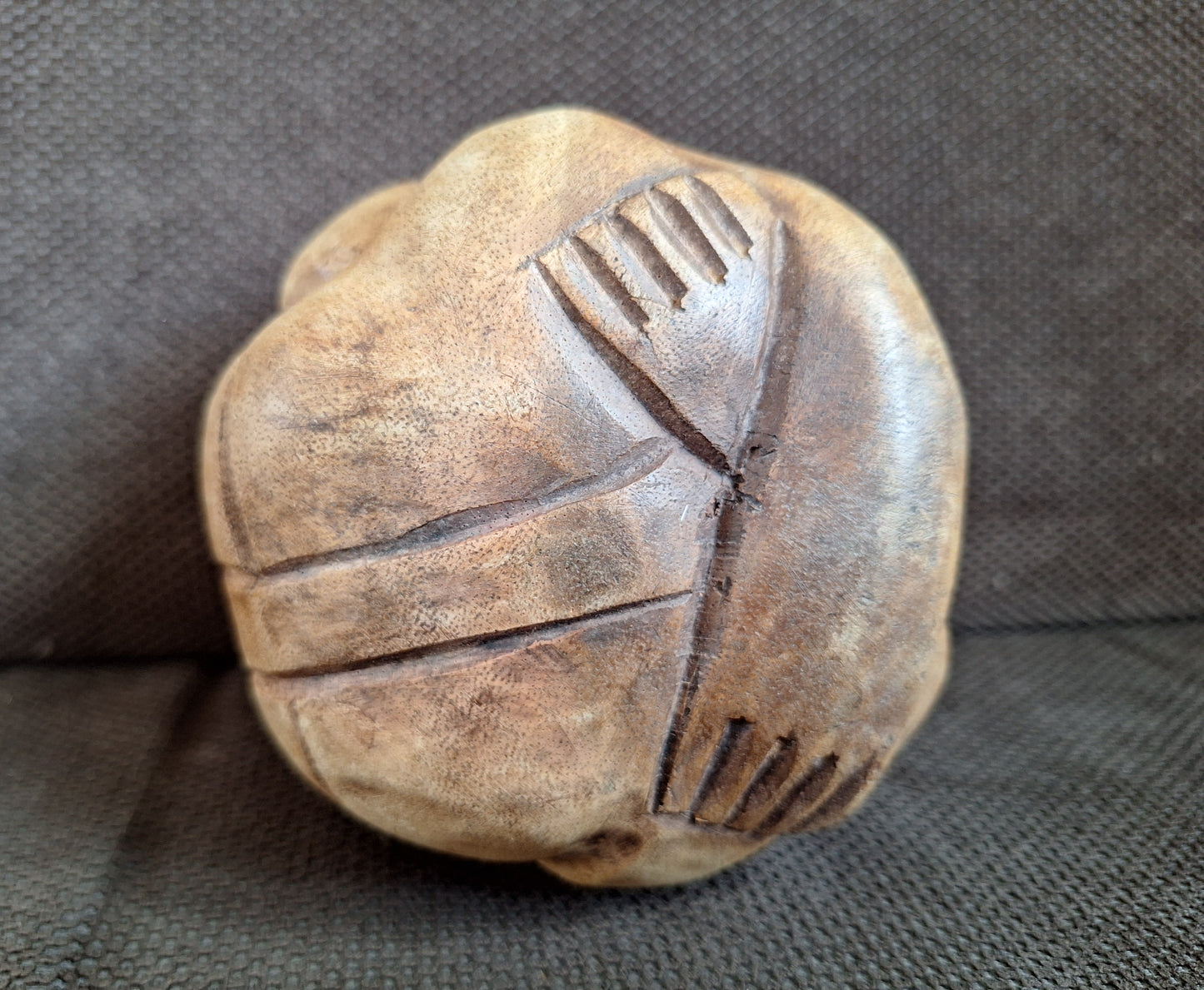 Wooden Weeping Buddha figurine