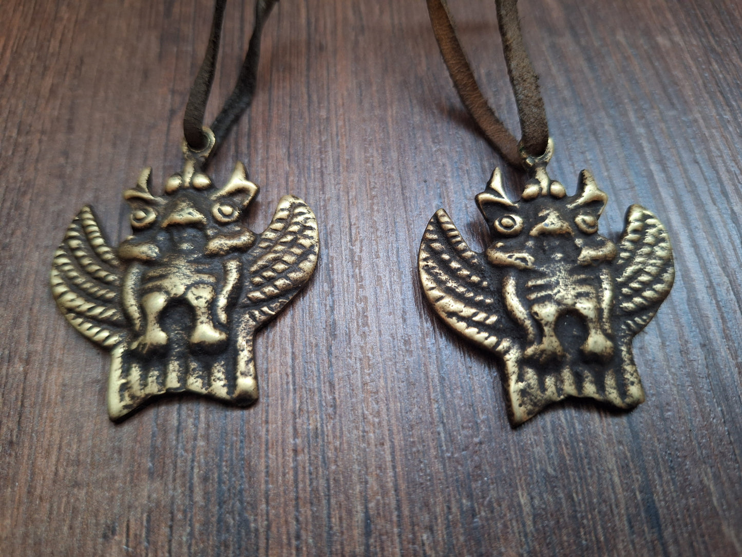 Vintage bronze thogchag pendant Garuda