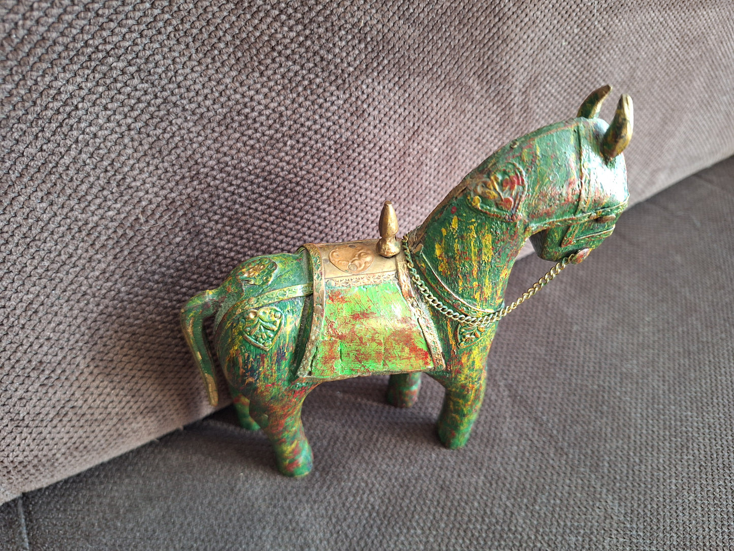 Vintage wooden Indian Marwari horse