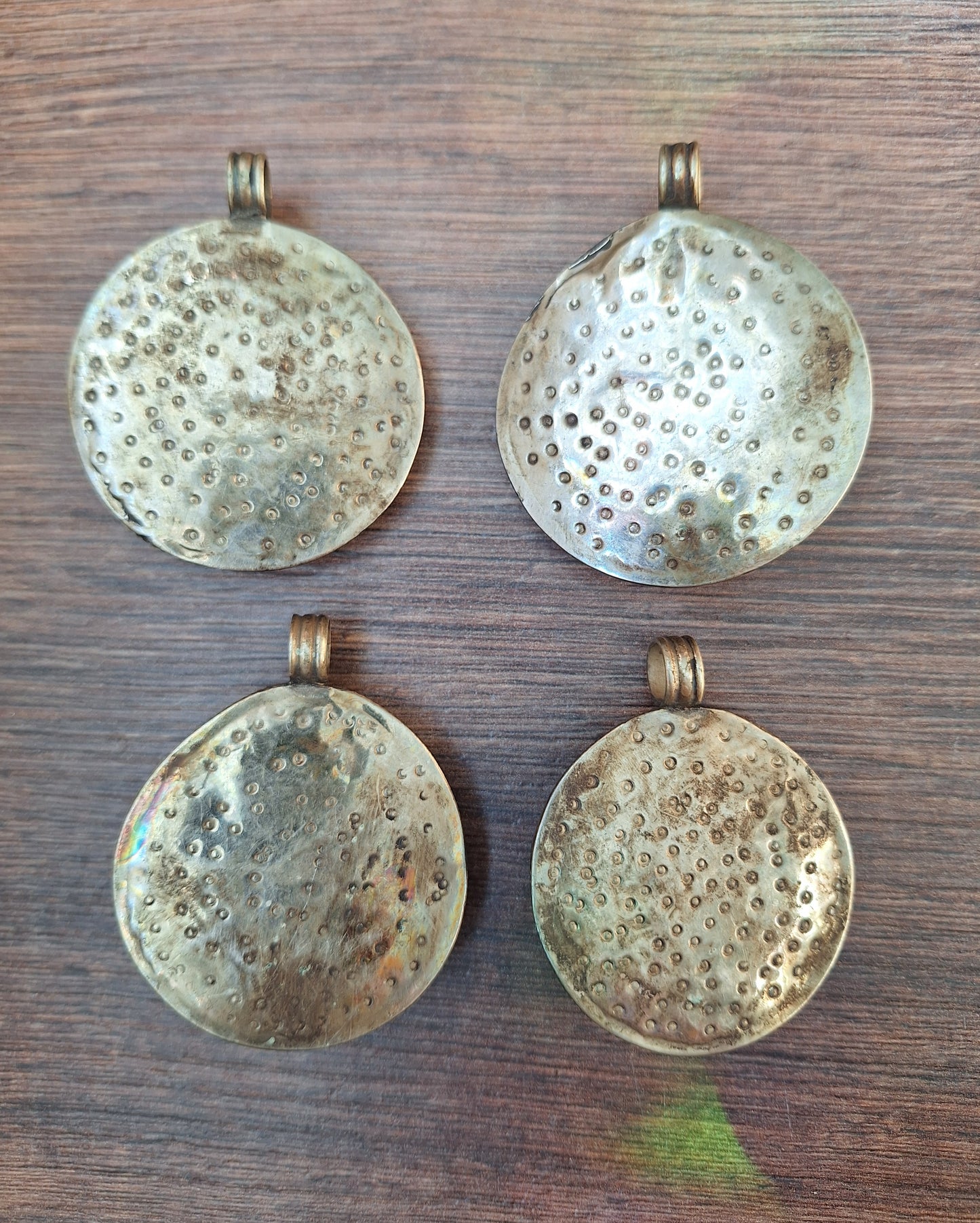 Vintage Tibetan silver and copal pendant